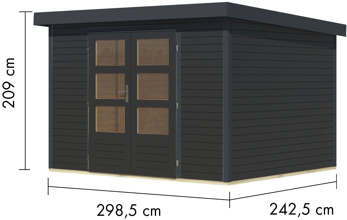 Karibu Gartenhaus »Jupiter 5 C«, in verschiedenen Farben