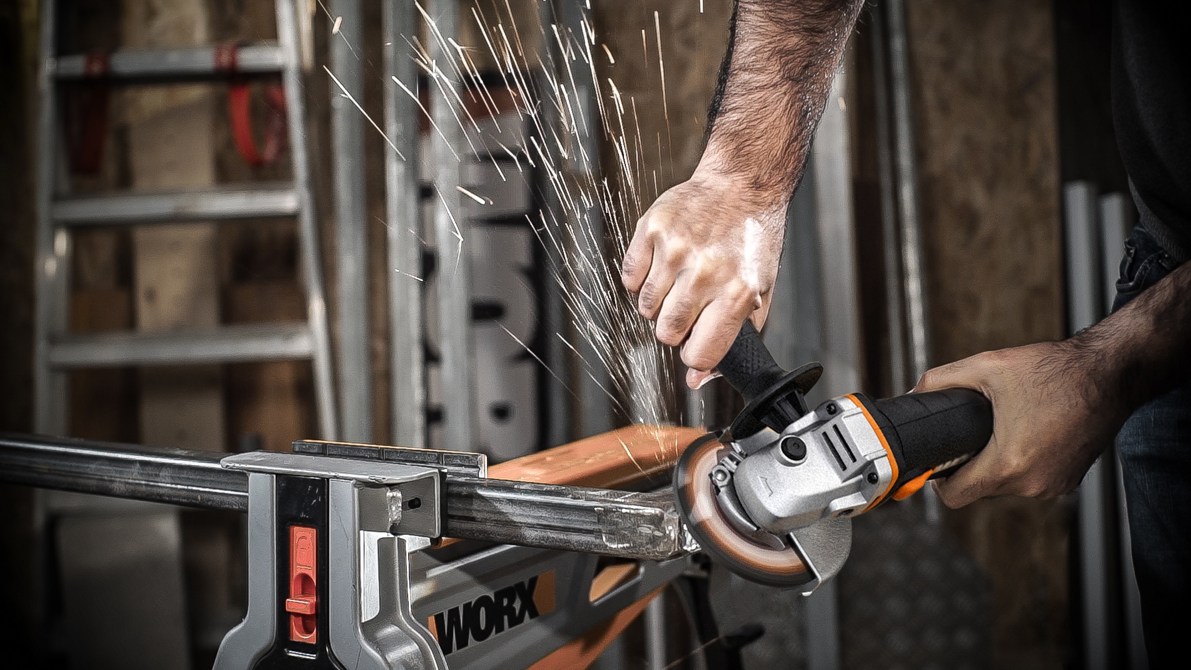 Worx Akku-Winkelschleifer »WX800«, ergonomisches Design, inkl. 2 Akkus & Ladegerät