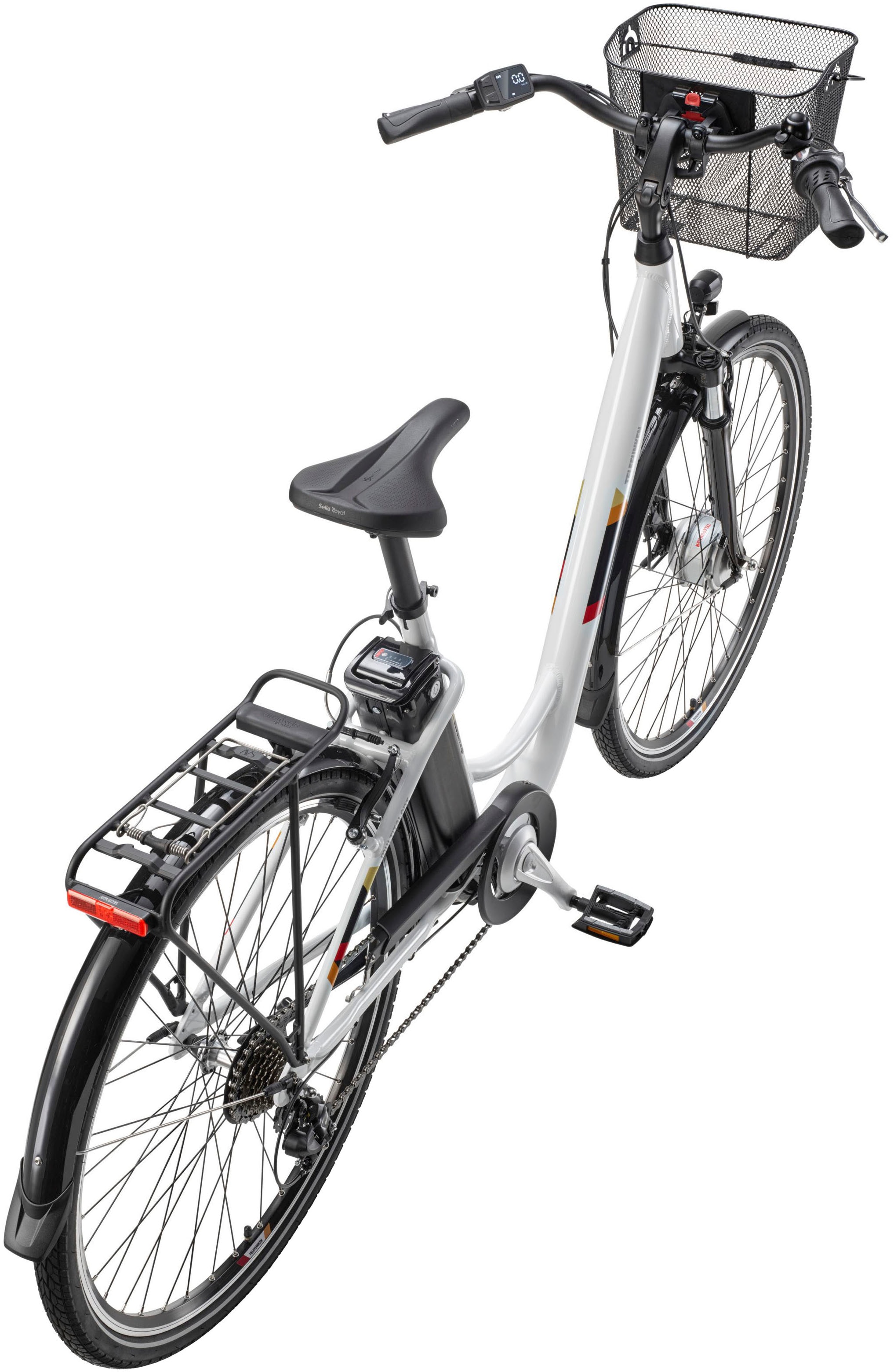 Telefunken E-Bike »Multitalent RC822«, 7 Gang, Shimano, Tourney, Frontmotor 250 W, (ca. 100 km Reichweite-2 V-Bremsen-Beleuchtung-Straßenzulassung), Elektrofahrrad, Damen Herren, 28 Zoll, 36,9 V, 531,3 Wh Akku, Pedelec