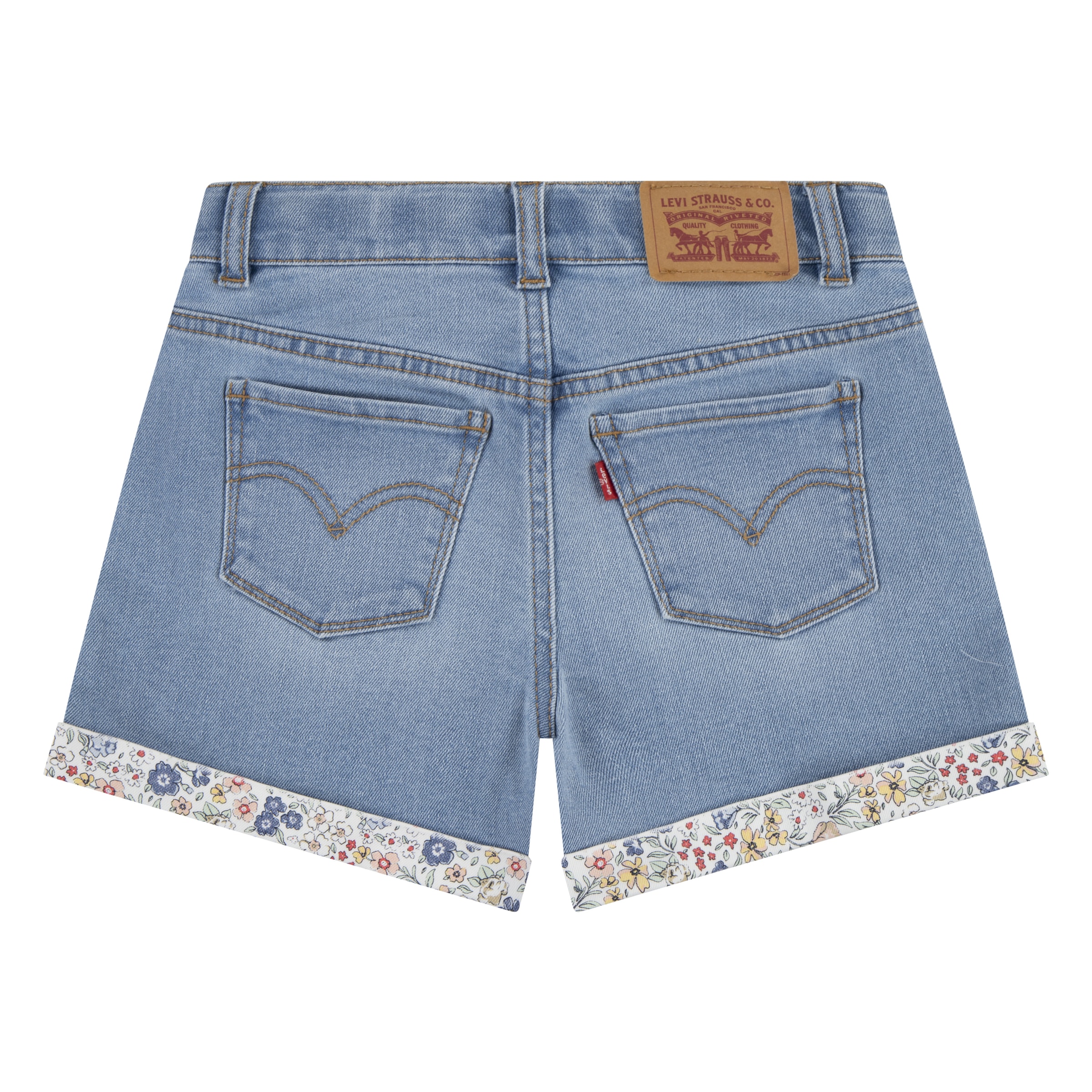 Levi's® Kids Jeansshorts »LVG PRINT BLOCK MOM SHORT«, mit kontrastfarbenen Details