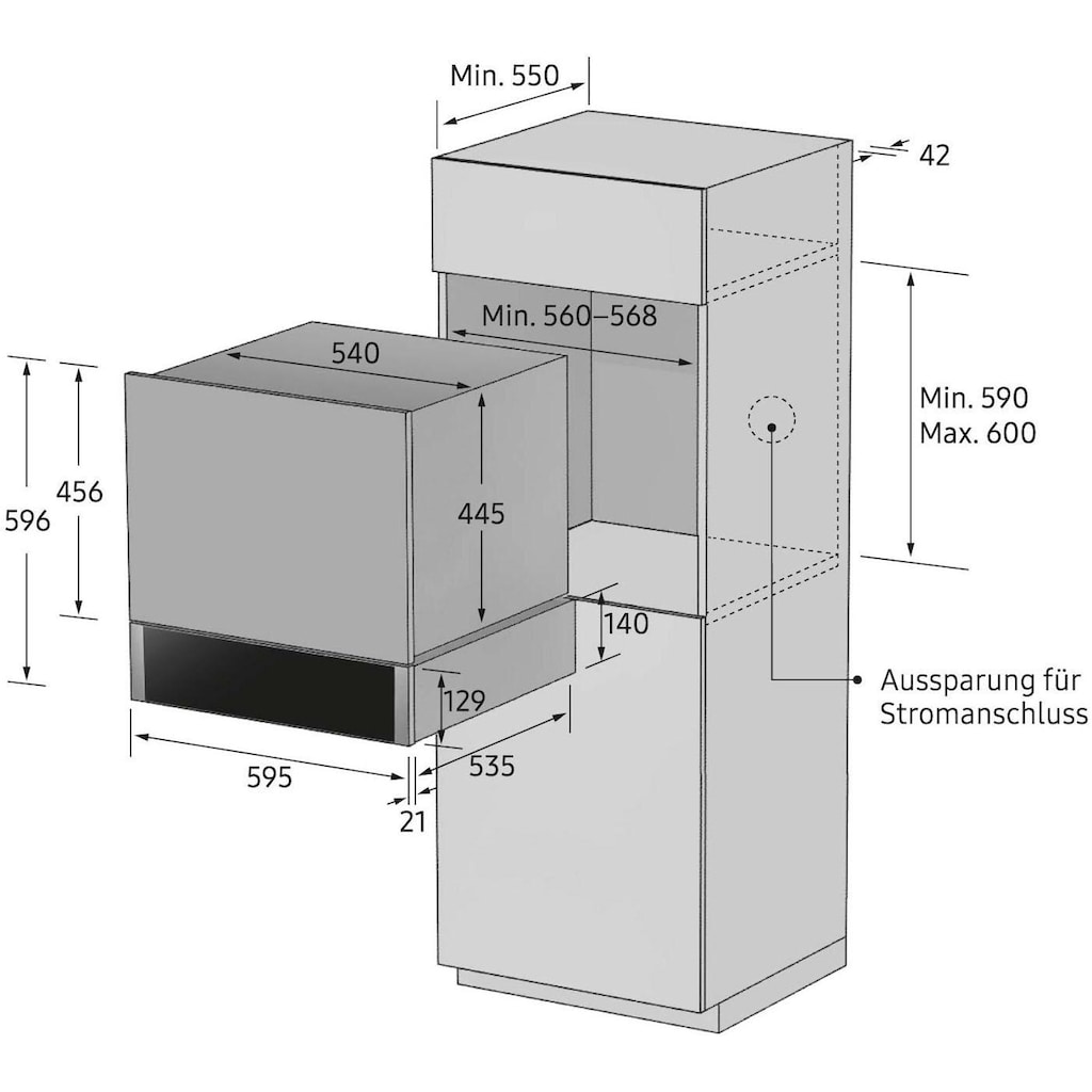 Samsung Einbau-Wärmeschublade »NL20J7100WB/UR«