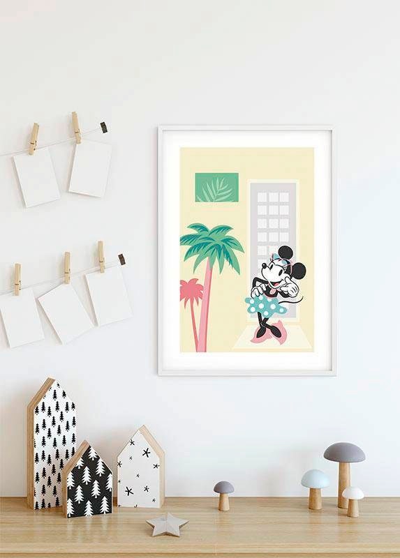 Komar Bild »Minnie Mouse Palms« Disney 1 Stk. tlg. Wandbild zur Dekoration im Kinderzimmer - ohne Rahmen