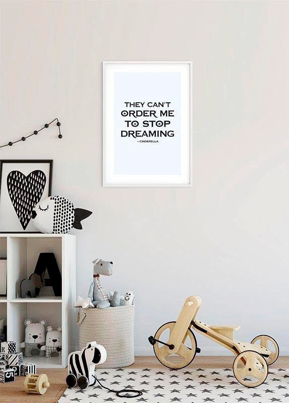Komar Bild »Cinderella Quote« Disney 1 Stk. tlg. Wandbild zur Dekoration im Kinderzimmer - ohne Rahmen