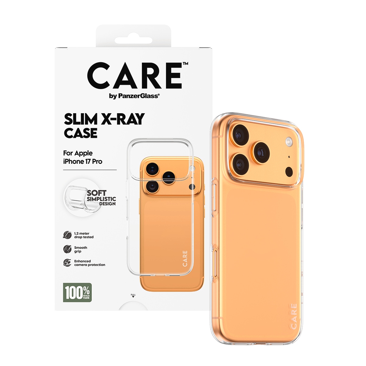 CARE by PanzerGlass Handyhülle »Slim X-Ray Case für Apple iPhone 17 Pro« Apple iPhone 17 Pro Backcover, Schutzhülle, Handyschutzhülle, Case, Schutzcase, stoßfest