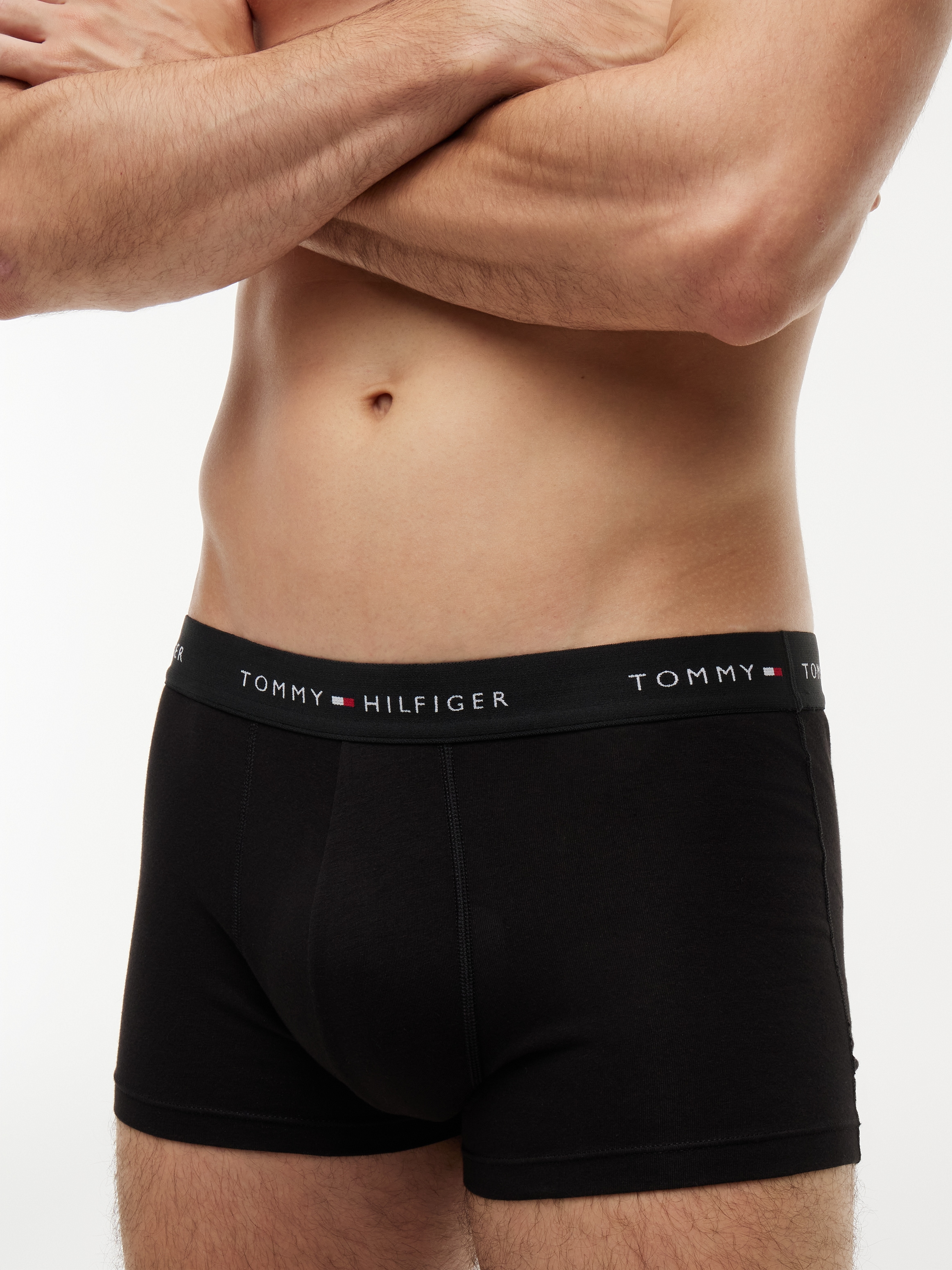 Tommy Hilfiger Underwear Trunk »TRUNK 3 PACK« 3 Stk. mit kontrastfarbenem Logobund