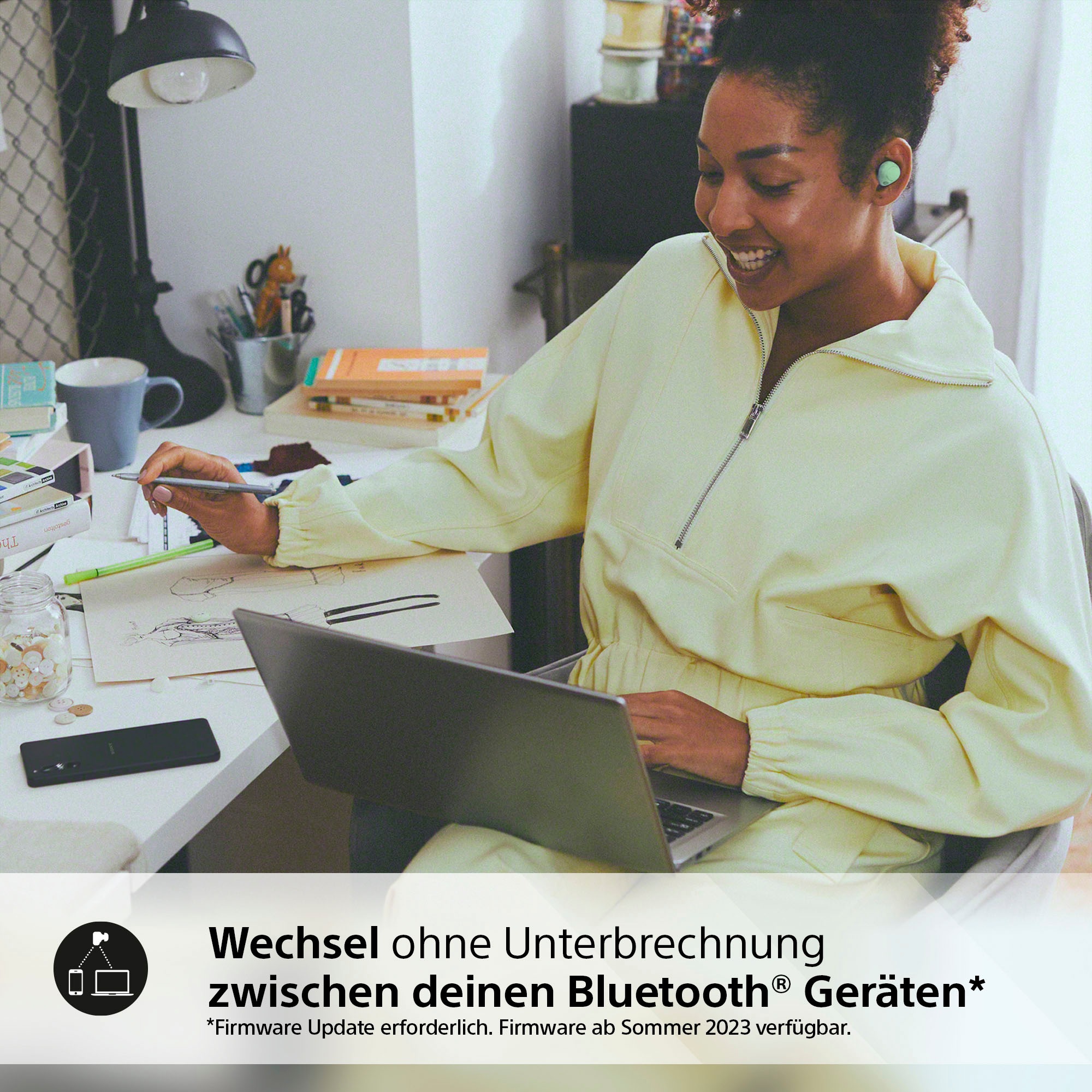 Sony wireless In-Ear-Kopfhörer »WF-C700N« Bluetooth Noise-Cancelling bis 20 Std. Akkulaufzeit, Multipoint Connection