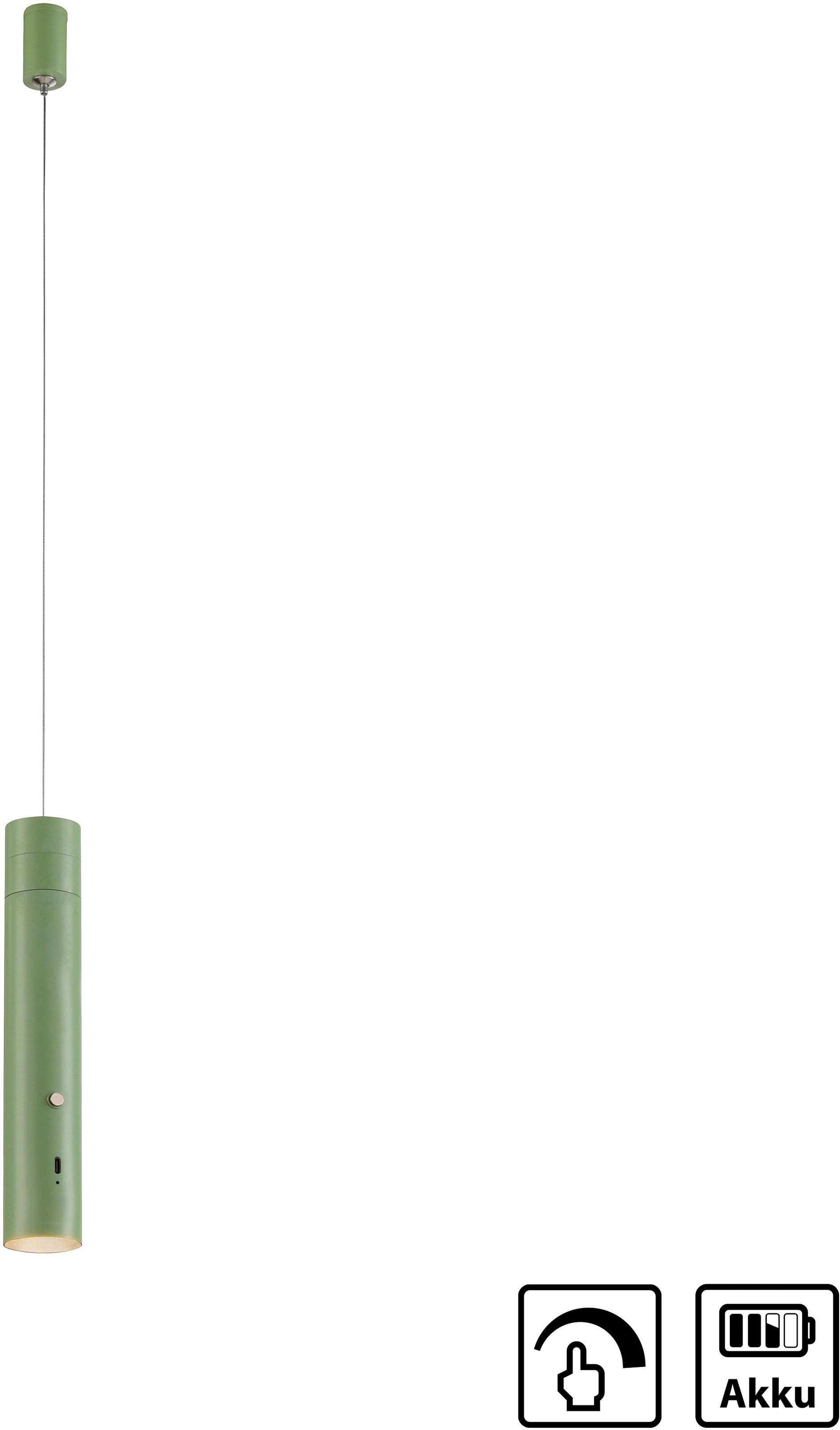 JUST LIGHT Pendelleuchte »ATTACH«, 1 flammig, Leuchtmittel LED-Modul | LED fest integriert, Akkuleuchte