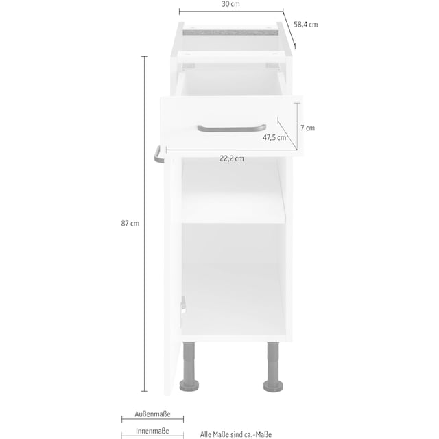 OPTIFIT Unterschrank »Elga«, mit Soft-Close-Funktion, höhenverstellbaren  Füße, Breite 30 cm online kaufen