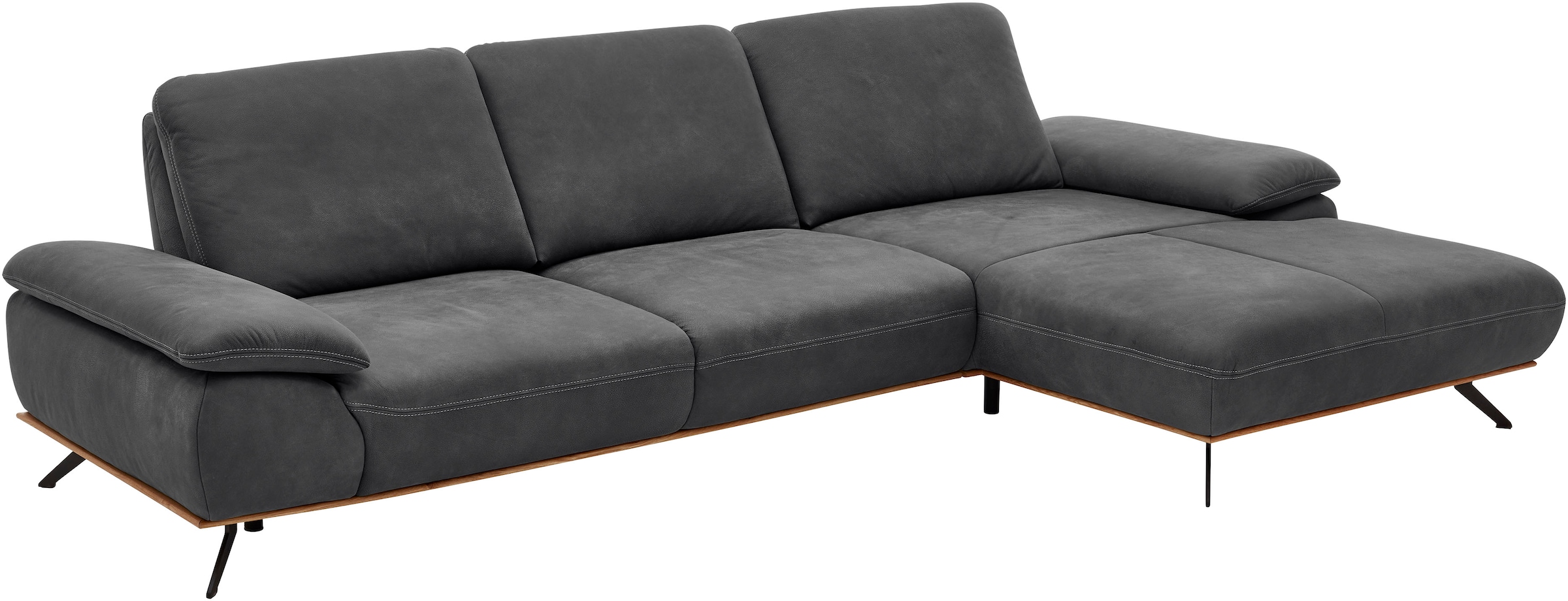 Die PlanBar Ecksofa »PN-EM18063 L-Form«, wahlweise mit echt bezogenem Rücke günstig online kaufen