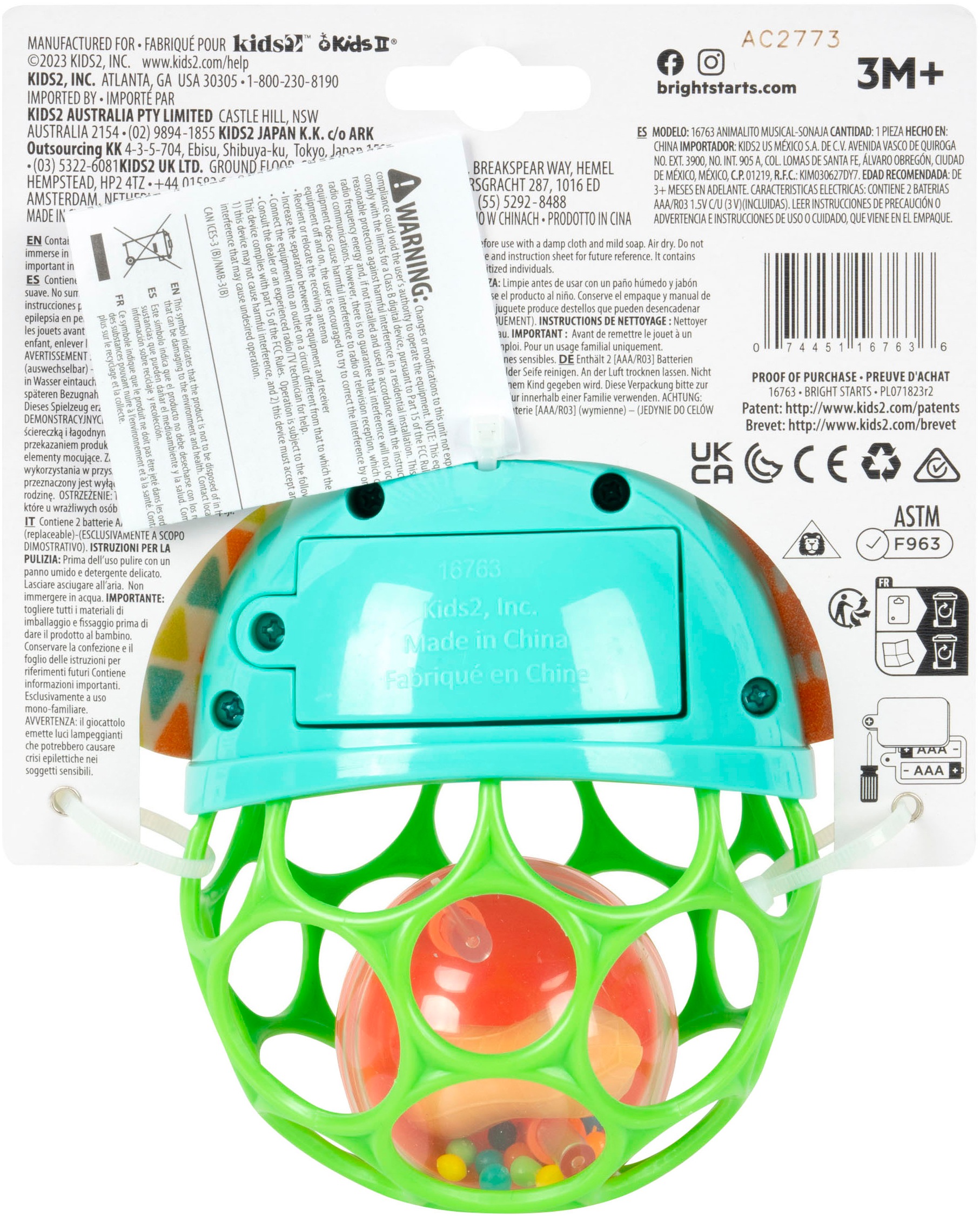 Bright Starts Lernspielzeug »Giggle & Glow Musical Light-Up Toy«, mit Licht und Sound