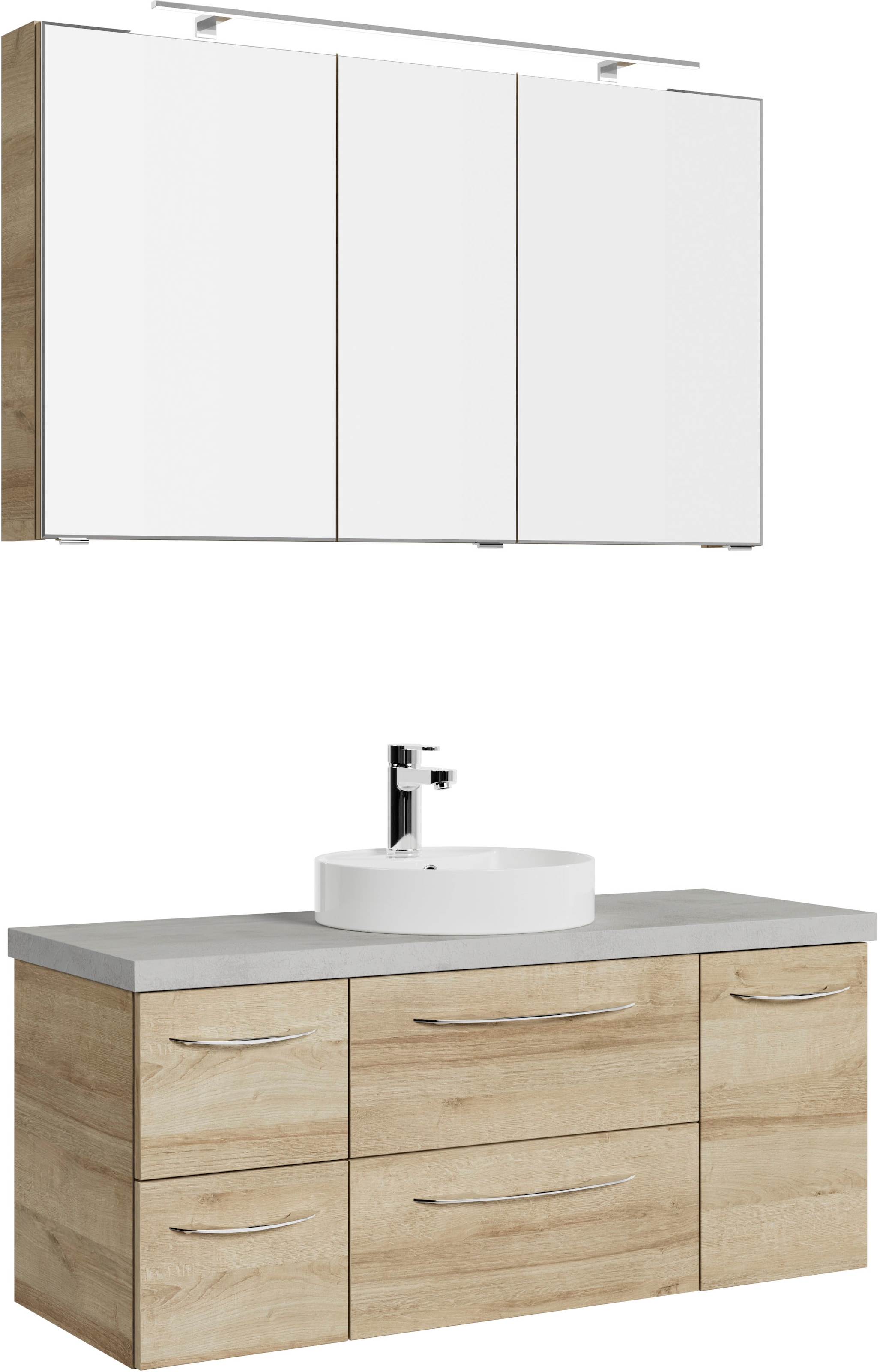 Saphir Badmöbel-Set »Serie 4035 2-teilig, Keramik-Aufsatzbecken mit LED-Spi günstig online kaufen