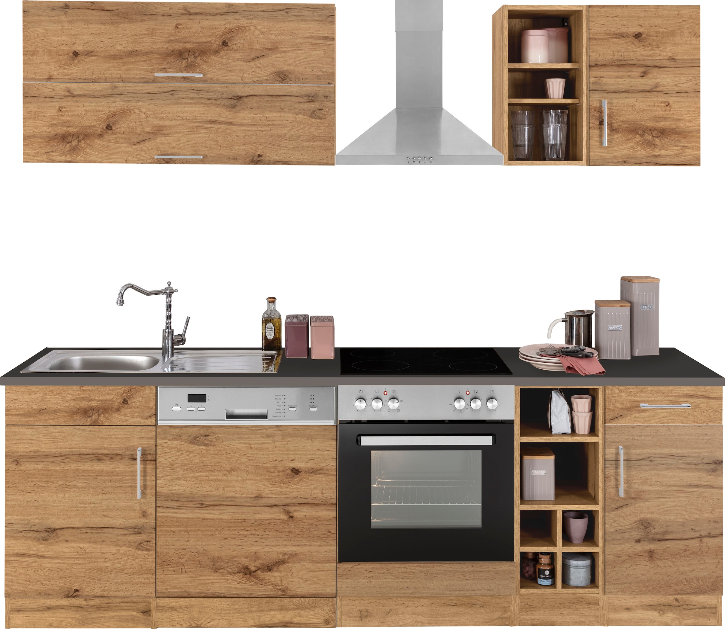 Küchenzeile »Colmar«, ohne E-Geräte, Breite 240 cm
