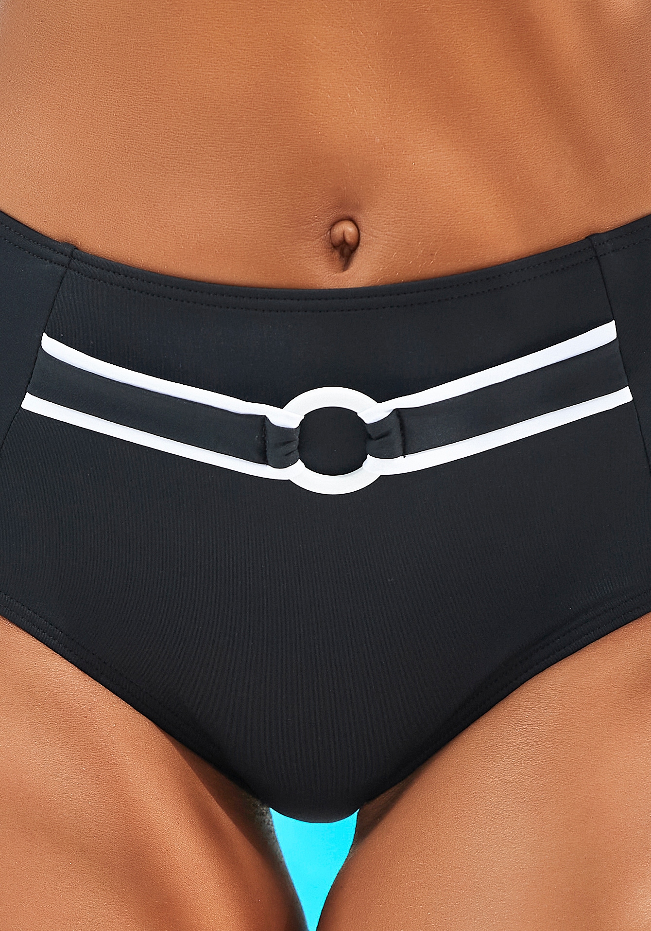 4. Bild von Vivance Highwaist-Bikini-Hose »Lorena«, mit kontrastfarbenem Piping