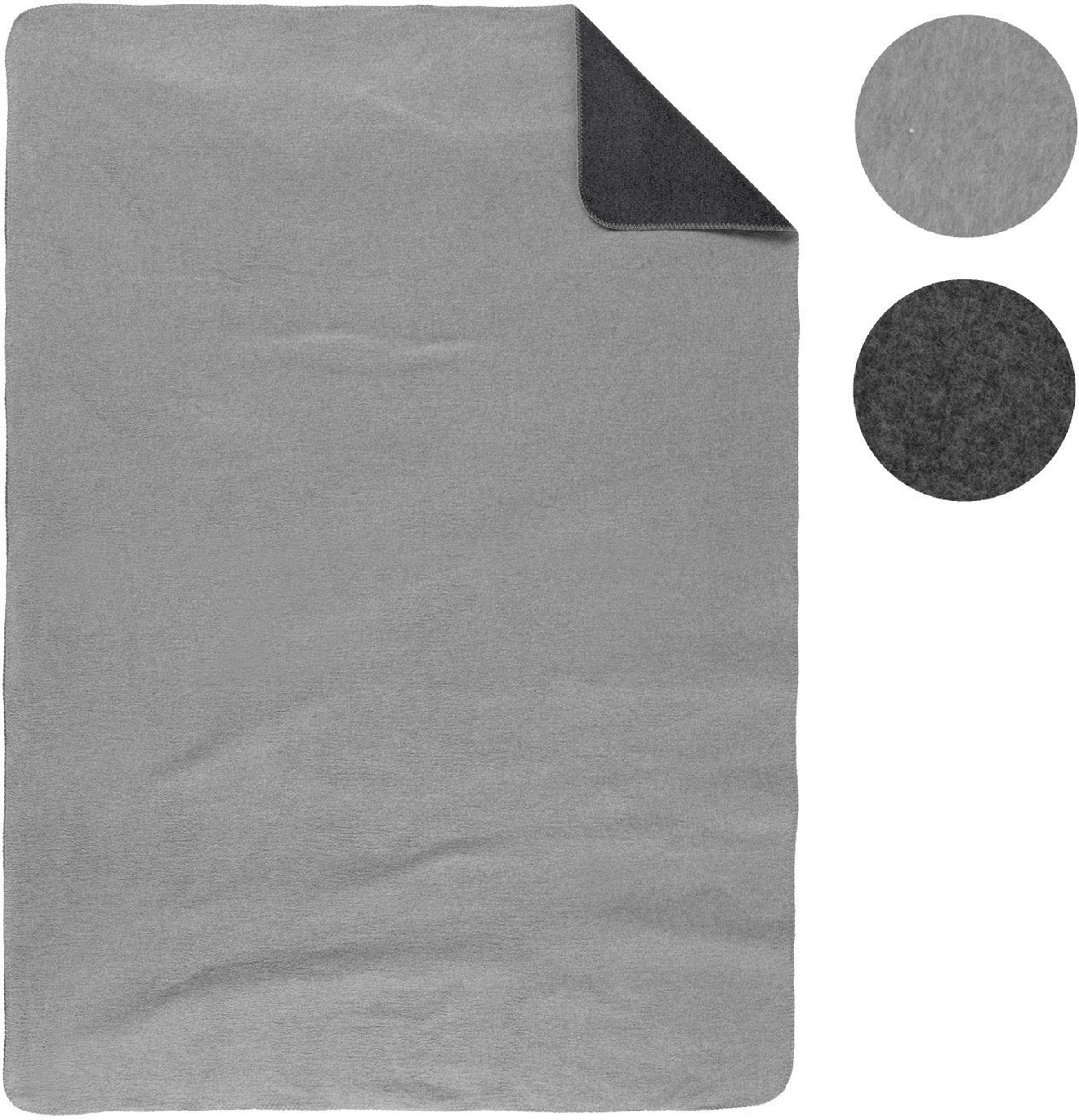 Biberna Wohndecke »Eva«, wohlig warme Melange Decke aus 100% Baumwolle - made in Germany