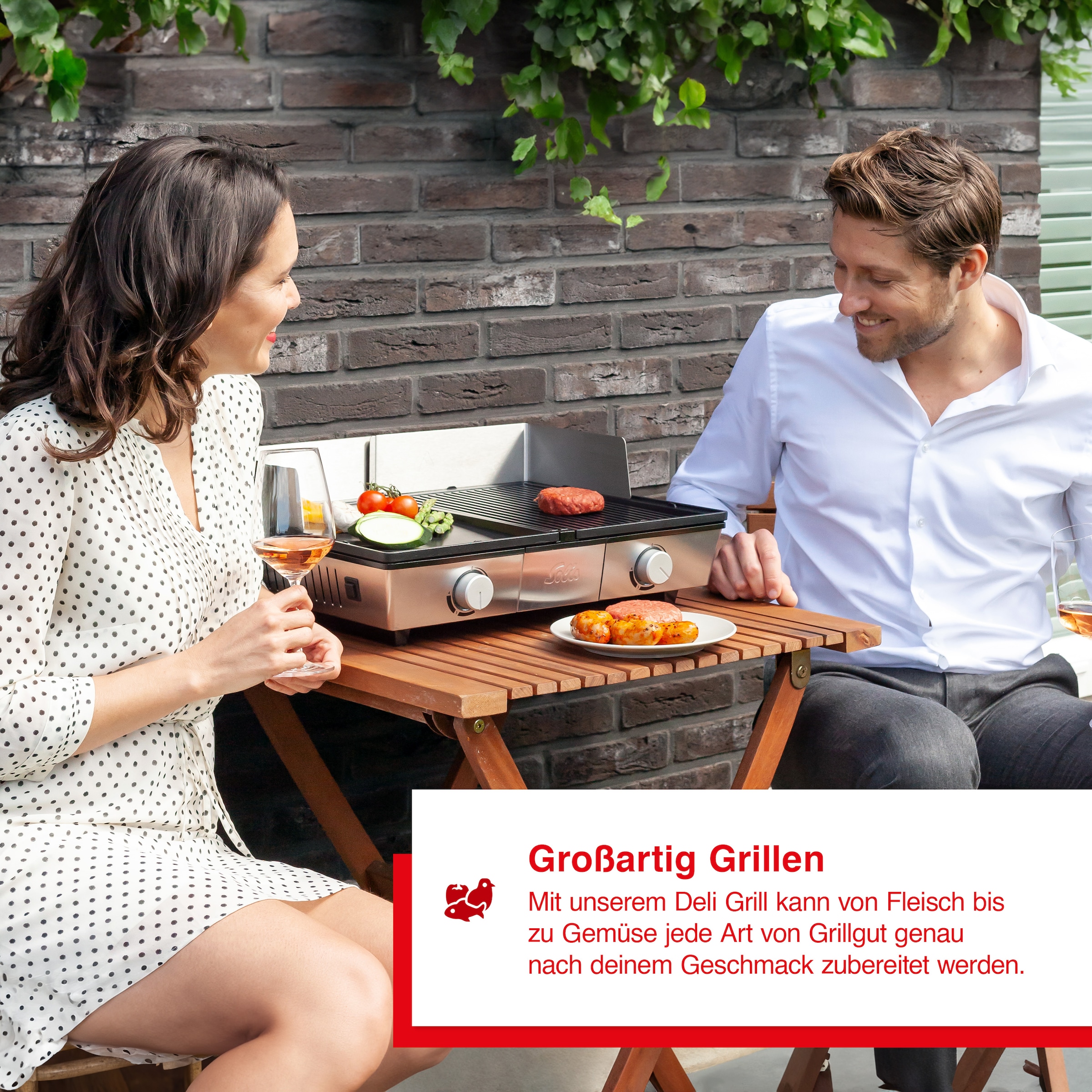SOLIS OF SWITZERLAND Tischgrill »Deli Grill (Typ 7951)«, 2200 W, Elektrogrill mit abnehmbaren Grillplatten