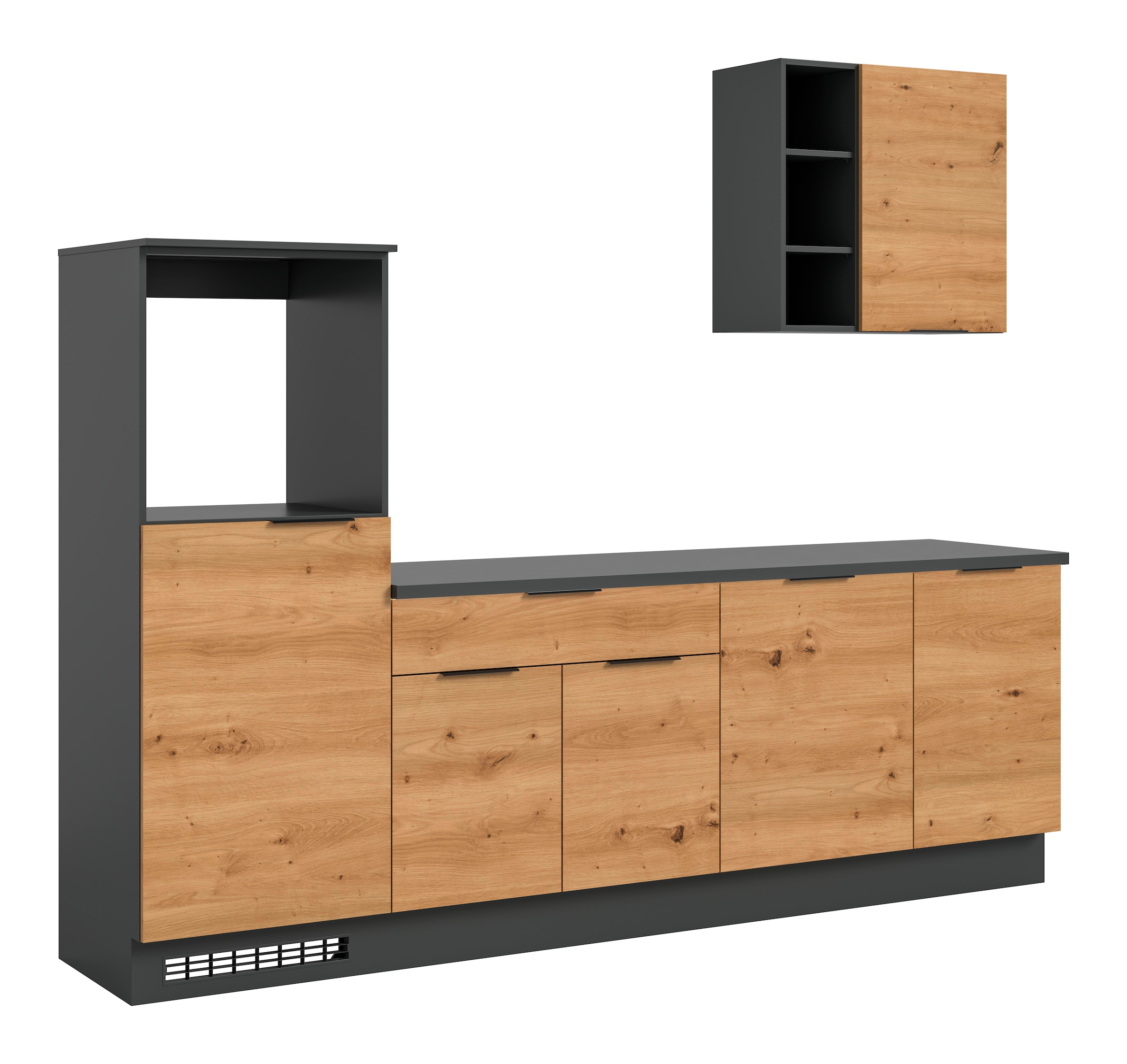 KOCHSTATION Küchenzeile »KS-Lulea«, Breite 260 cm, ohne E-Geräte, mit 3 cm günstig online kaufen