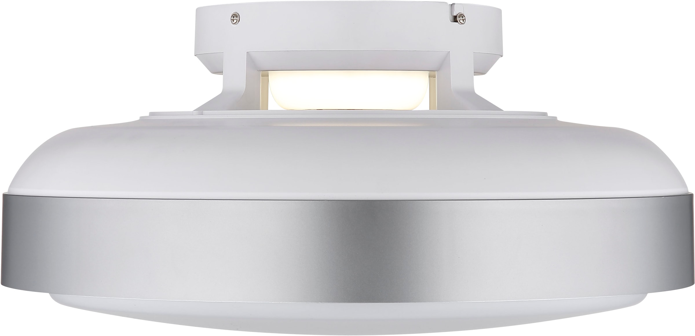 GLOBO LIGHTING Deckenleuchte »CARNEY« LED-Modul 1 Stk. warmweiß - kaltweiß Ventilator opal kühlen-heizen silber CCT 2700-6500K Wohnraumventilator