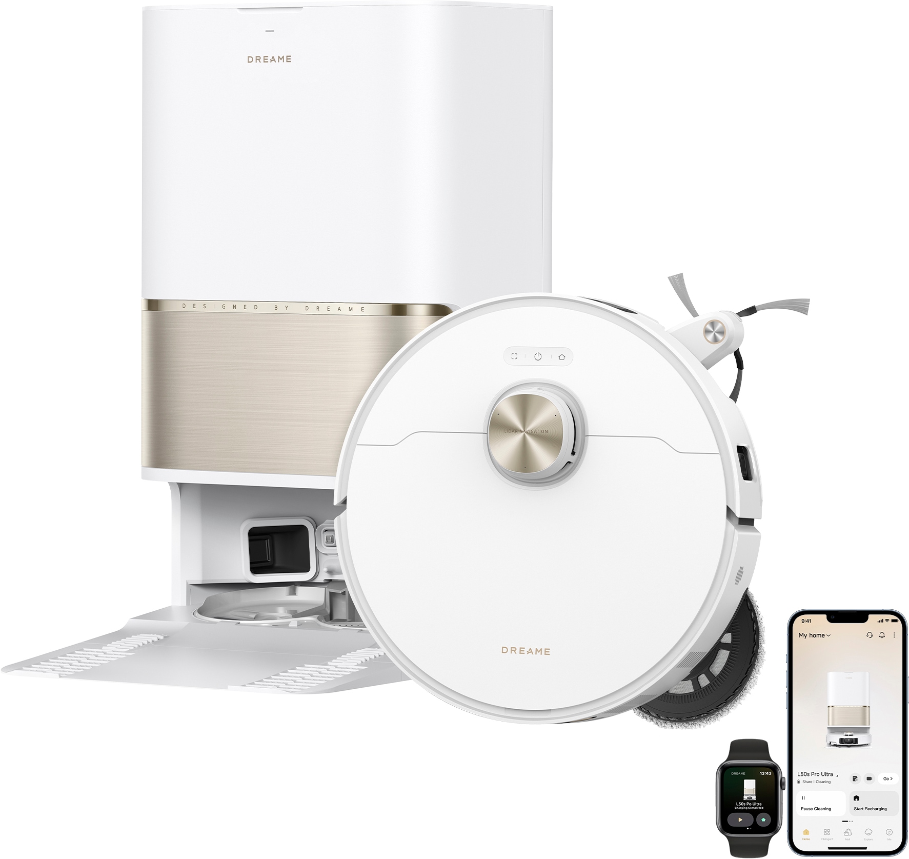 Dreame Saugroboter »L50s Pro Ultra« Basisstation, App-Steuerung