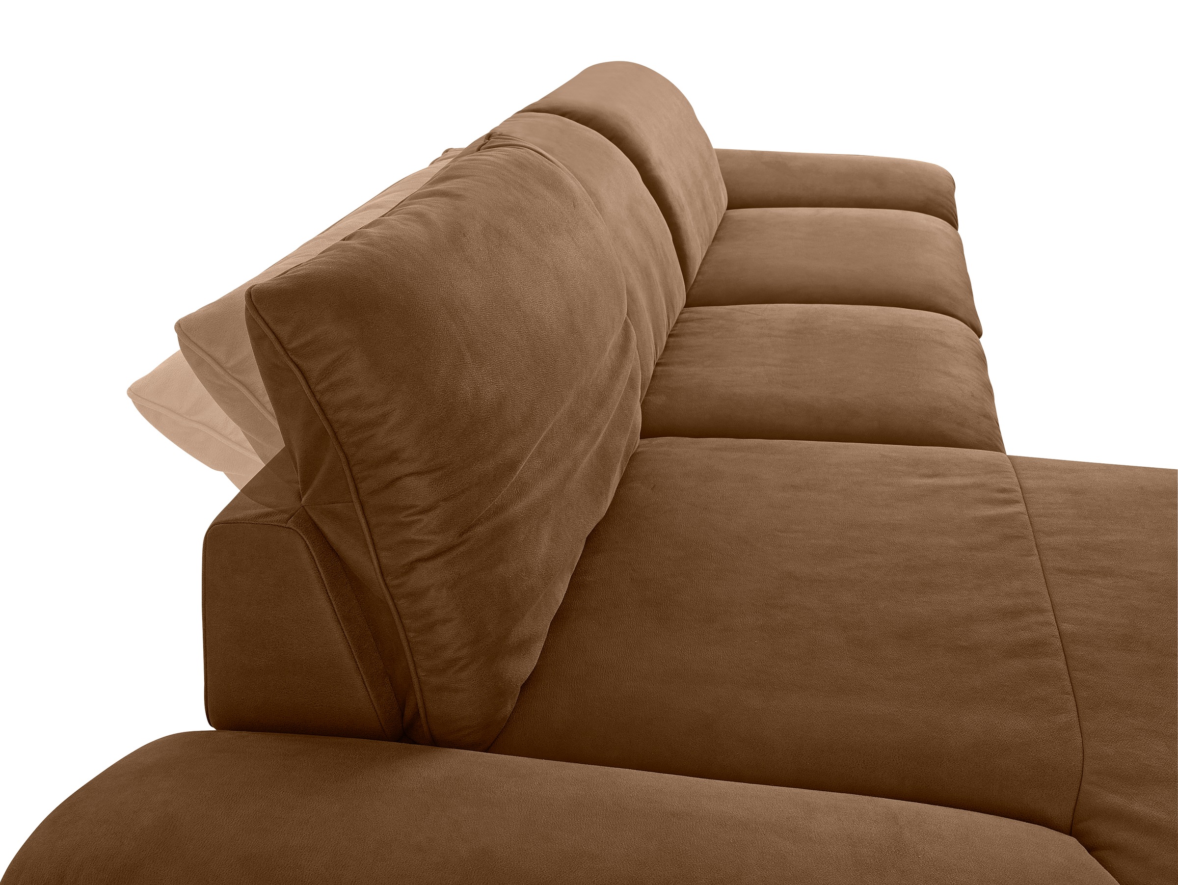 W.SCHILLIG Ecksofa »enjoy&MORE, Designsofa, bequem, zeitlos und elegant, L-Form«, mit Sitztiefenverstellung, Füße Chrom glänzend, Breite 340 cm