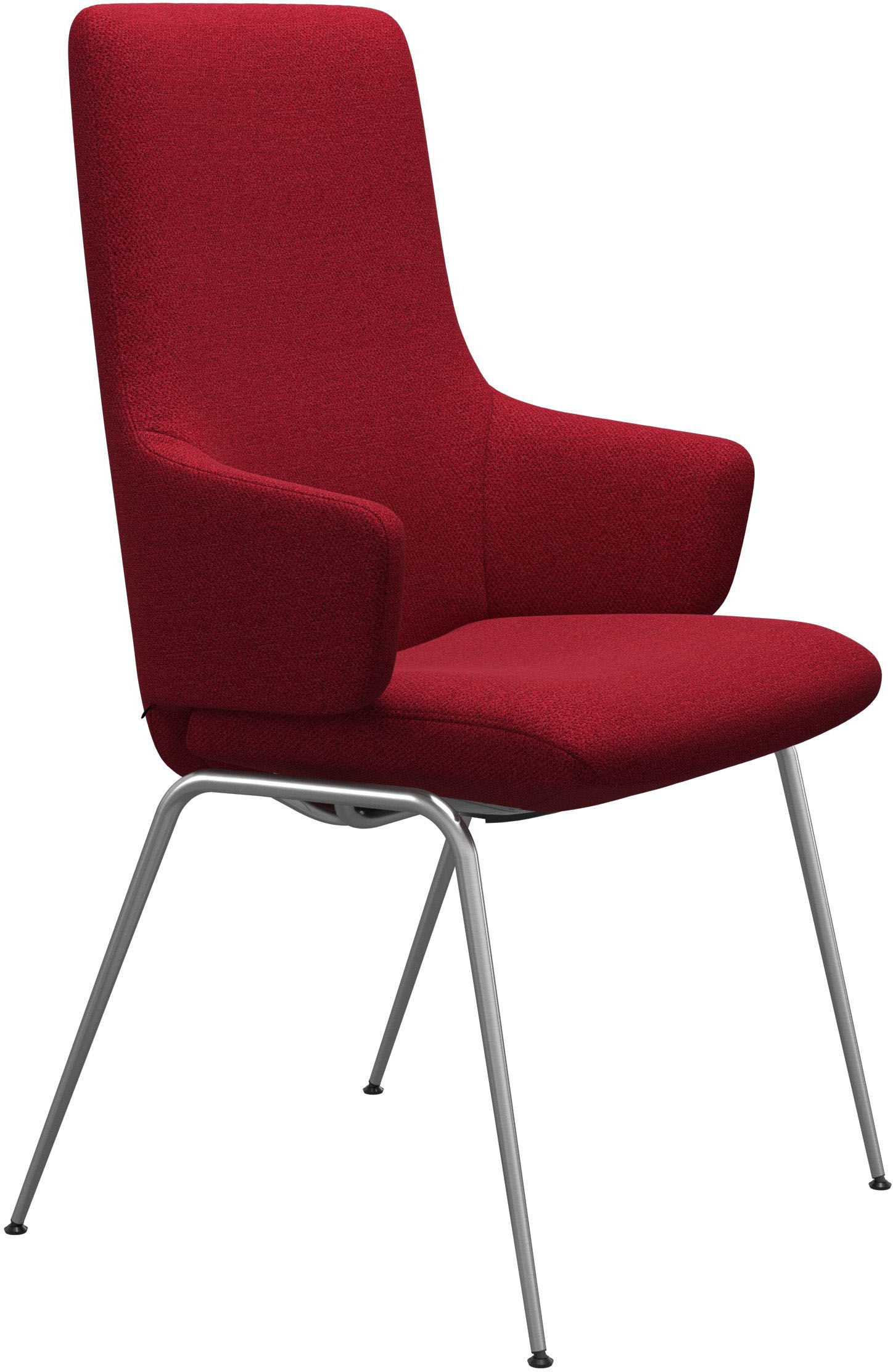Stressless® Polsterstuhl »Laurel«, ROHLEDER Stoff Q2 FARON, High Back mit Armlehne, Größe L, mit Beinen aus Stahl in Chrom