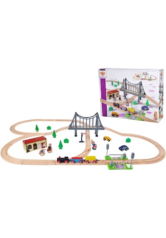 Eichhorn Spielzeug-Eisenbahn »Bahnset mit Brücke«, (Set, 55 tlg.), FSC®- schützt Wald... kaufen