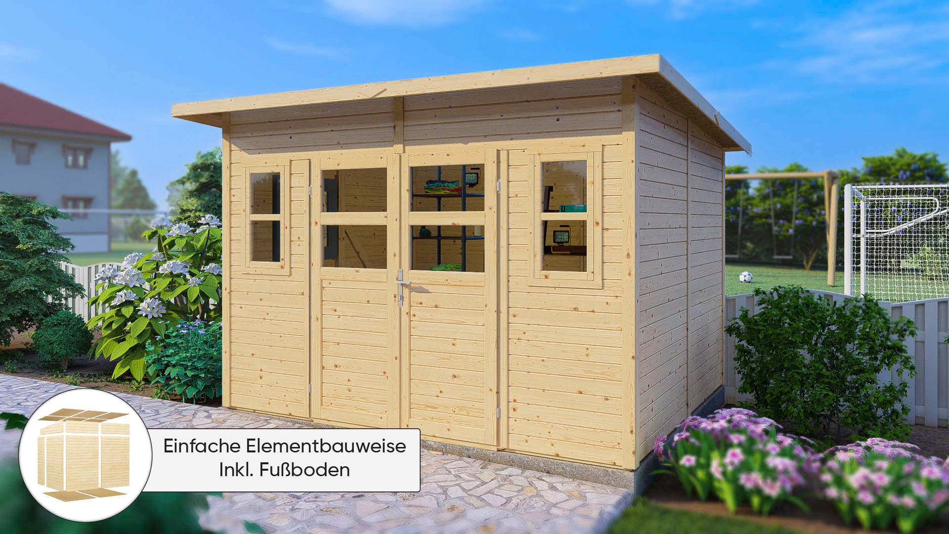 KONIFERA Gartenhaus »Felix 4«, Inklusive Fußboden