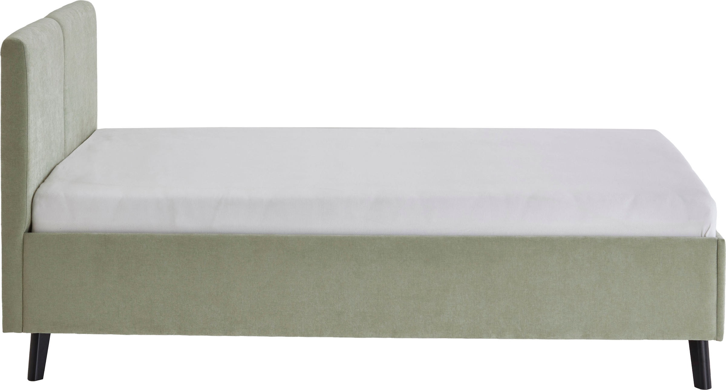 meise.möbel Polsterbett »Piano, in verschiedene Farben und Breiten erhältlich« wahlweise mit schwarzem oder eichefarbigem Holzfuß