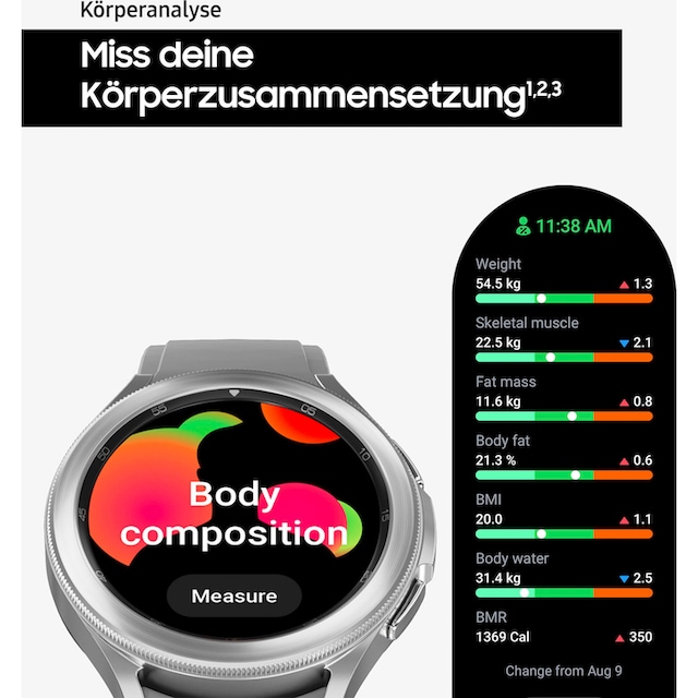 Samsung Smartwatch »Galaxy Watch 4 classic 46mm LTE«, (Wear OS by Google  Fitness Uhr, Fitness Tracker, Gesundheitsfunktionen) online kaufen