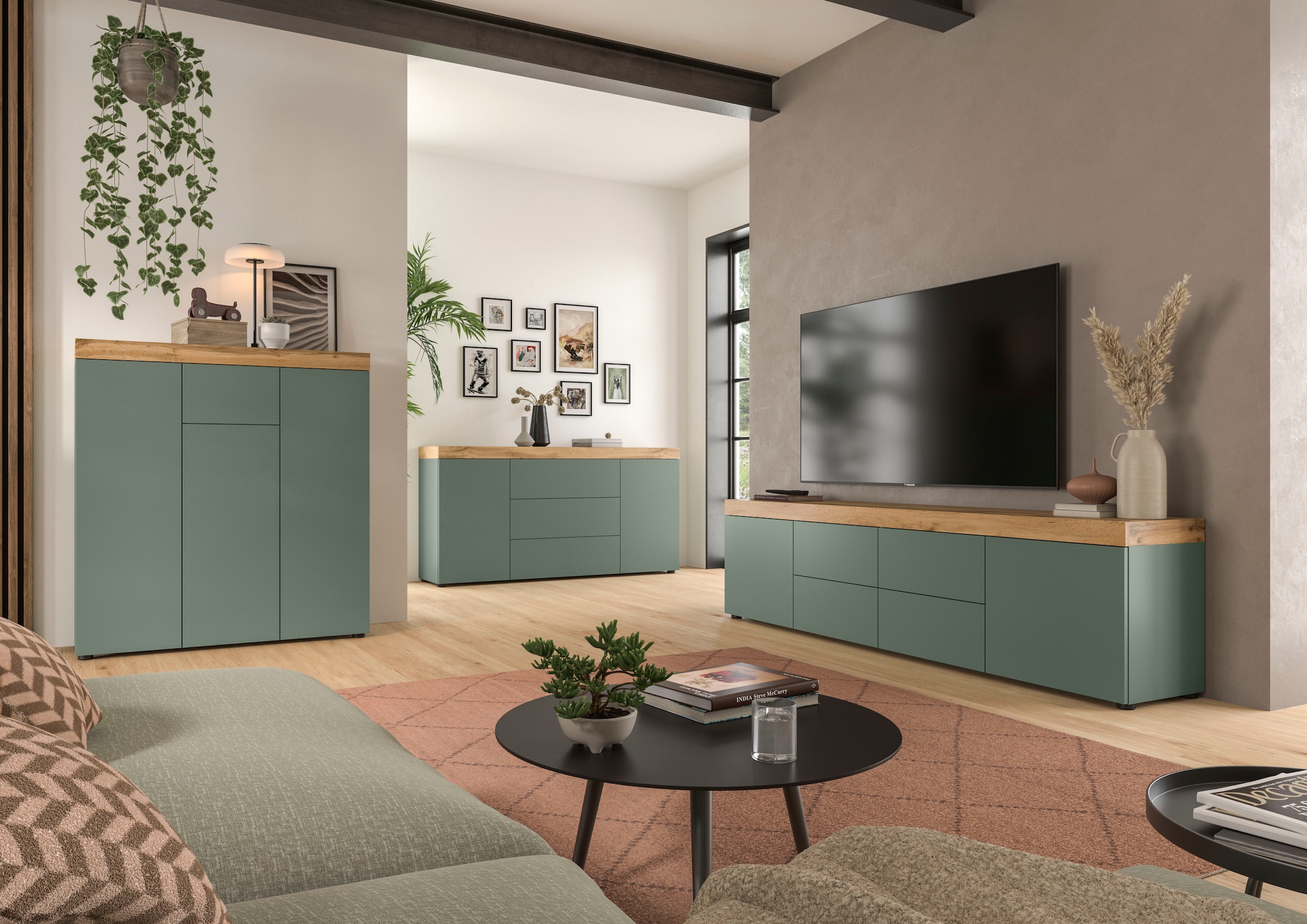 OTTO home Highboard »MAMBO, Breite 105 cm, Höhe 80 cm« 1 Stk. tlg. Kommode, Sideboard, Wohnzimmer, Schlafzimmer