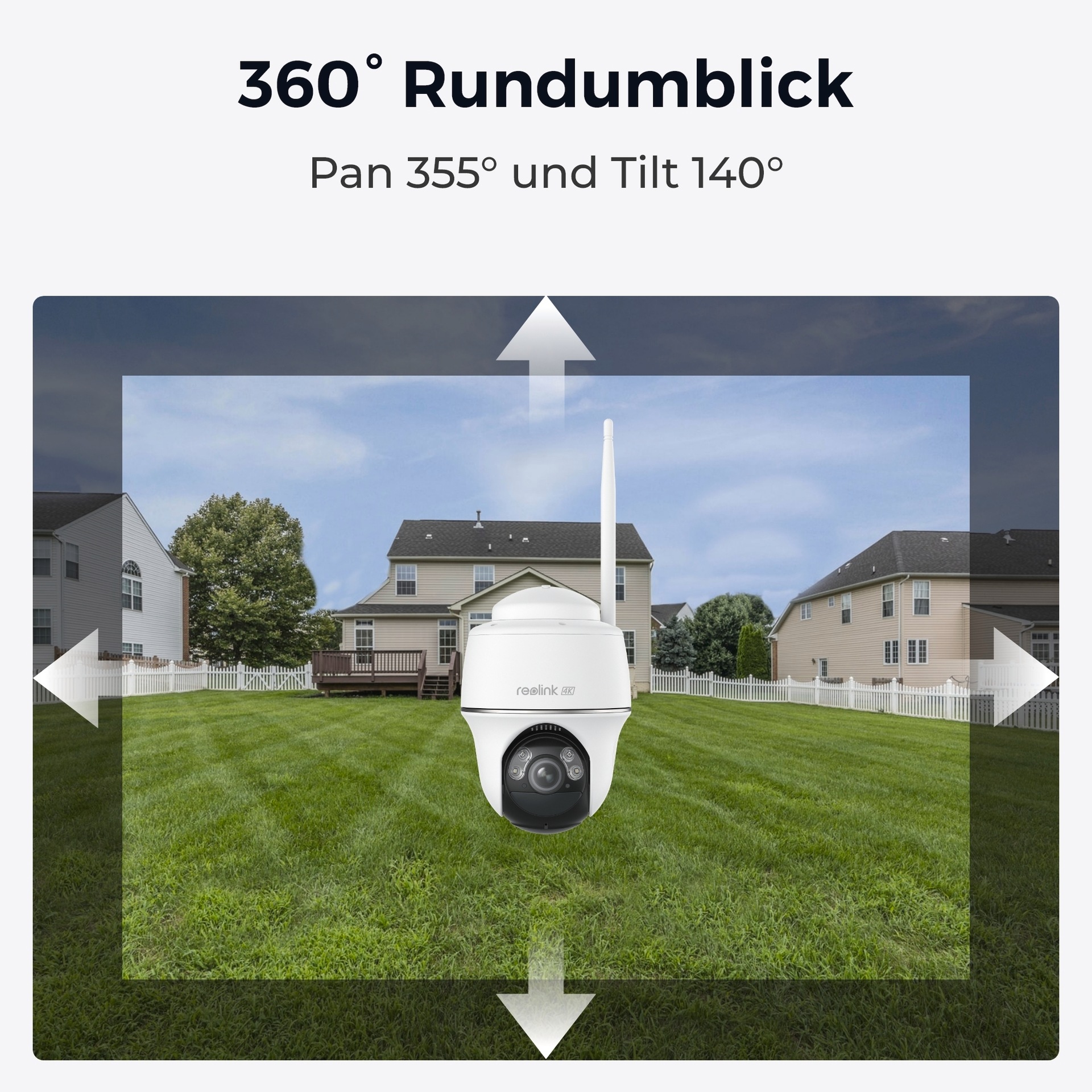 Reolink Überwachungskamera »Set 2x B440 Battery-WiFi + 2x Solarpanel«, Außenbereich