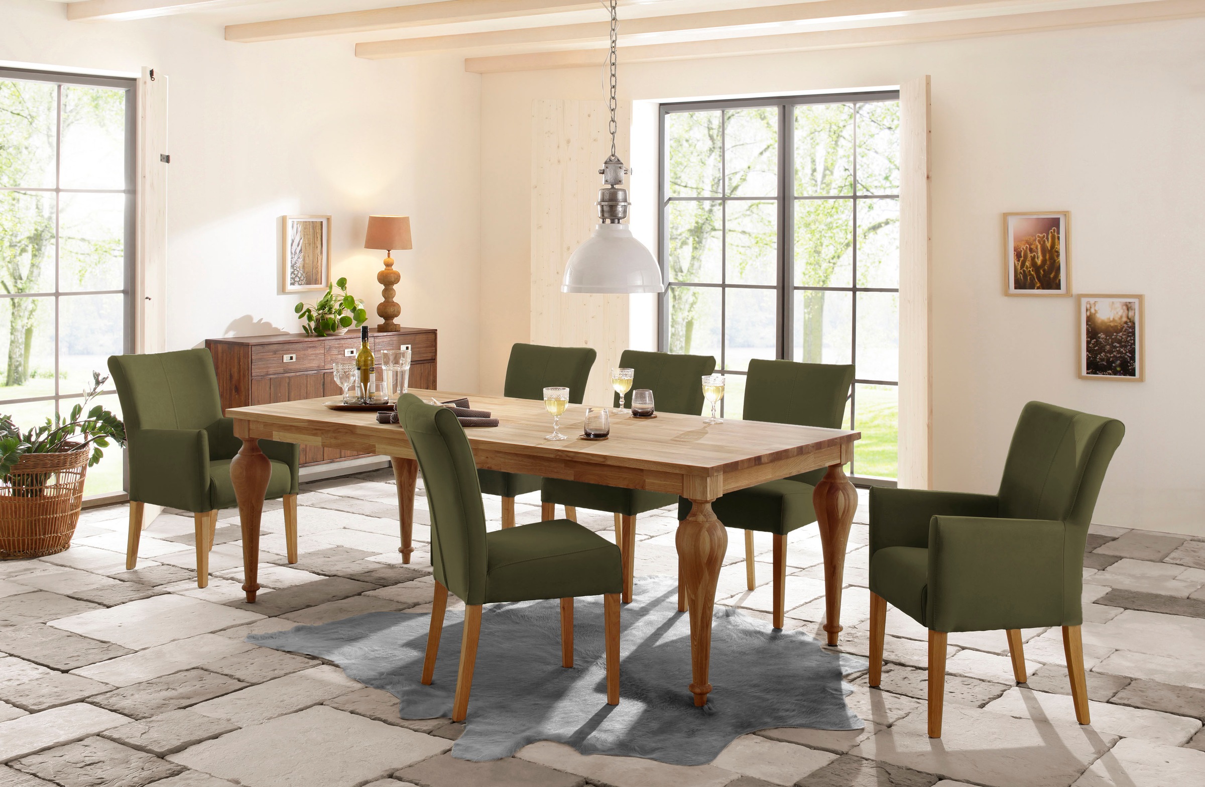 Home affaire Armlehnstuhl »King BESTSELLER!« () Luxus-Microfaser Esszimmers günstig online kaufen
