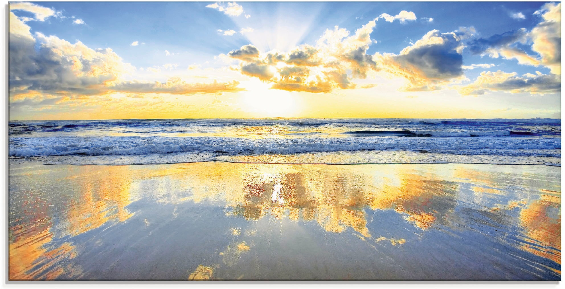 Artland Glasbild »Sonnenaufgang über dem Ozean«, Himmel, (1 St.), in versch günstig online kaufen