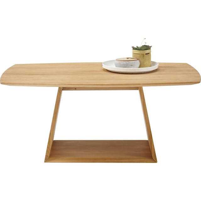 auf Tisch bestellen MCA Wohnzimmertisch »Jacobstad«, Bootsform, Rollbar in Couchtisch Raten Massivholz furniture