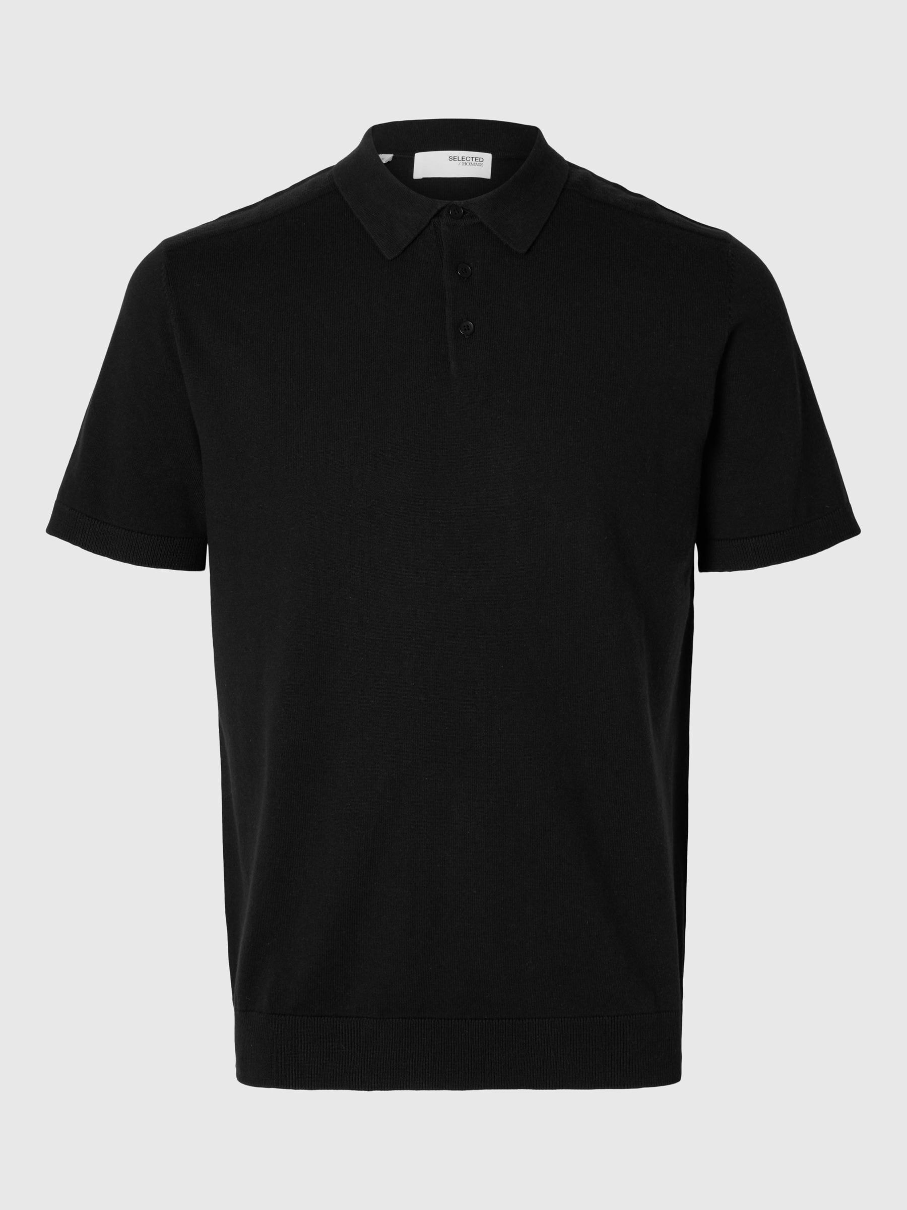 SELECTED HOMME Poloshirt »SLHBERG SS KNIT POLO NOOS«, aus Feinstrick