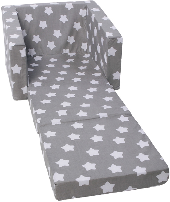 Knorrtoys® Sofa »Singlesofa Grey White Stars«, für Kinder; Made in Europe
