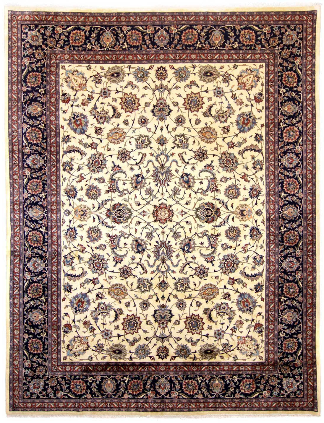 morgenland Wollteppich »Maschad Durchgemustert Beige 384 x 300 cm«, rechtec günstig online kaufen