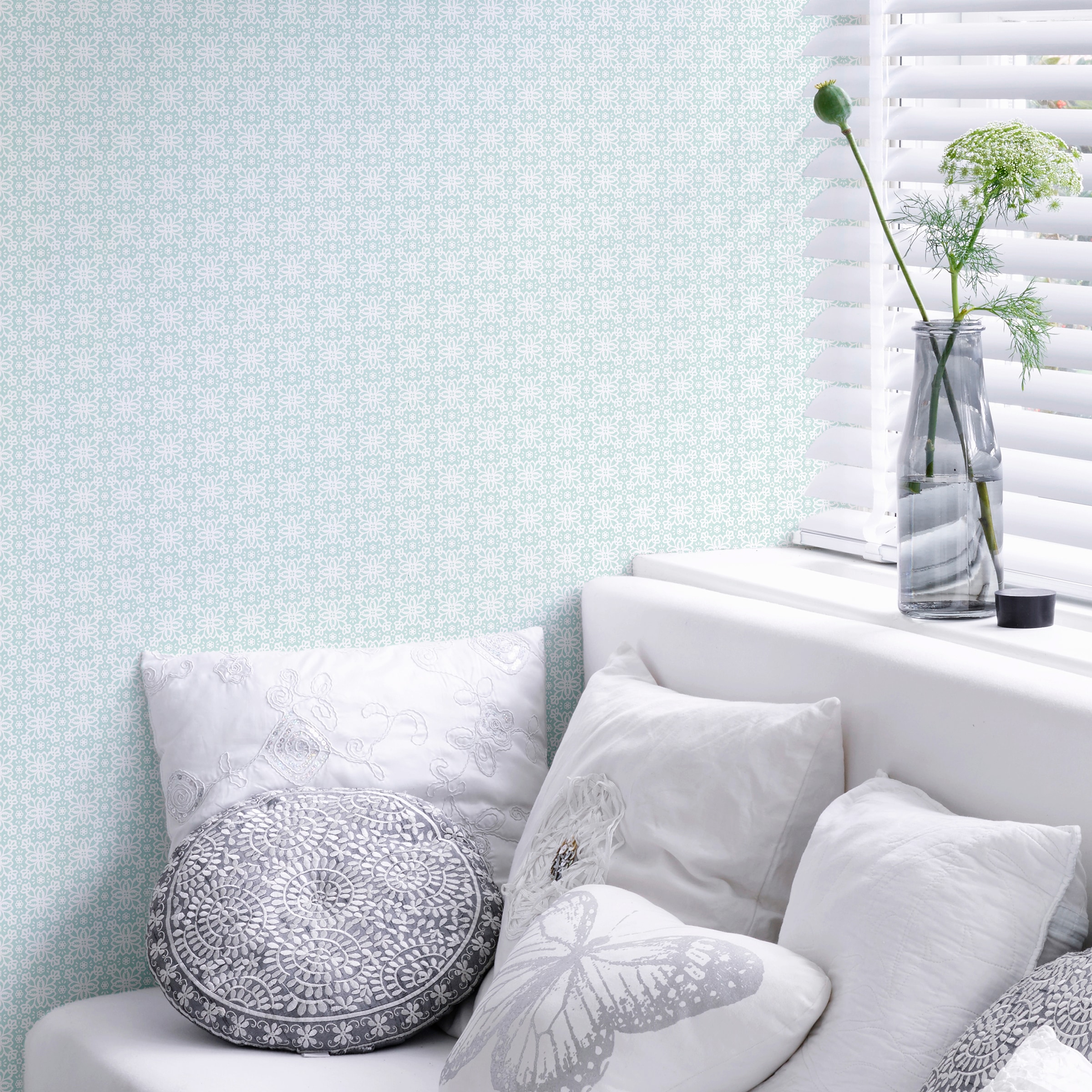 WOW Vliestapete »Mint Geo Design«, geometrisch, Mint/Grün - 10m x 52cm
