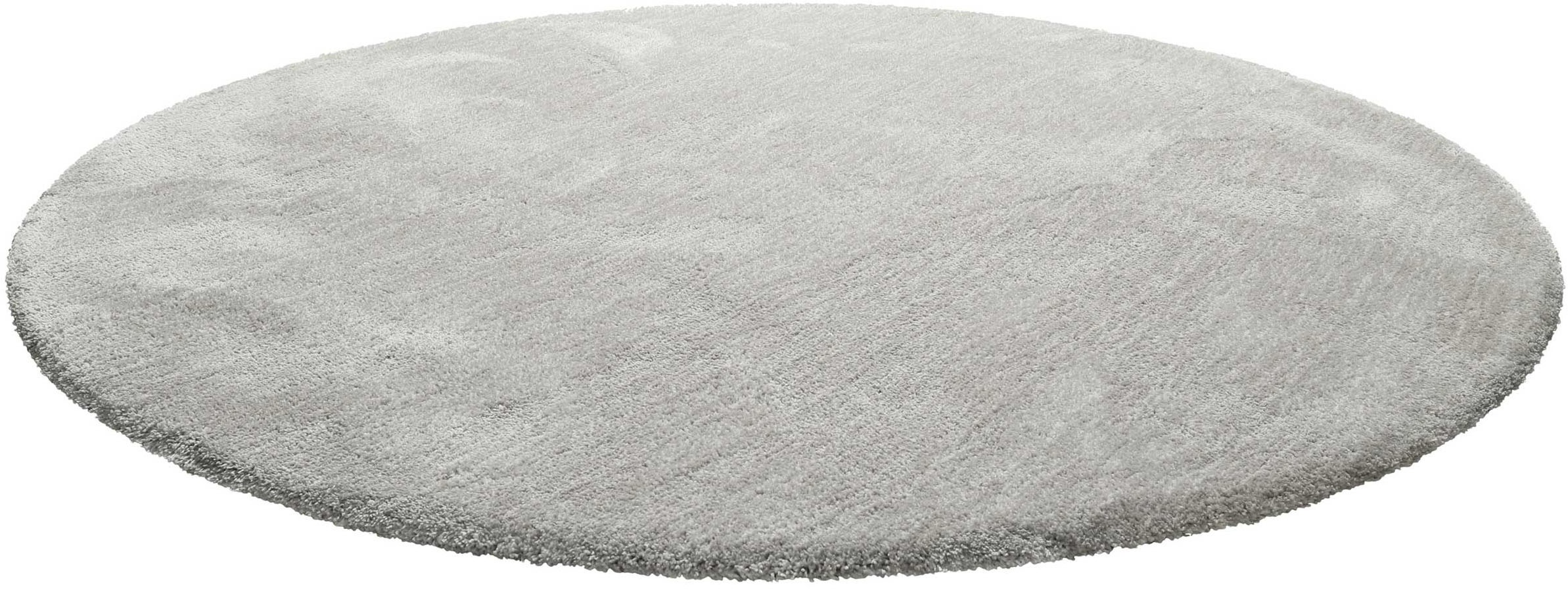 Homie Living Teppich »Pisa«, rund, 25 mm Höhe, Hochflor, Microfaser, uni, w günstig online kaufen