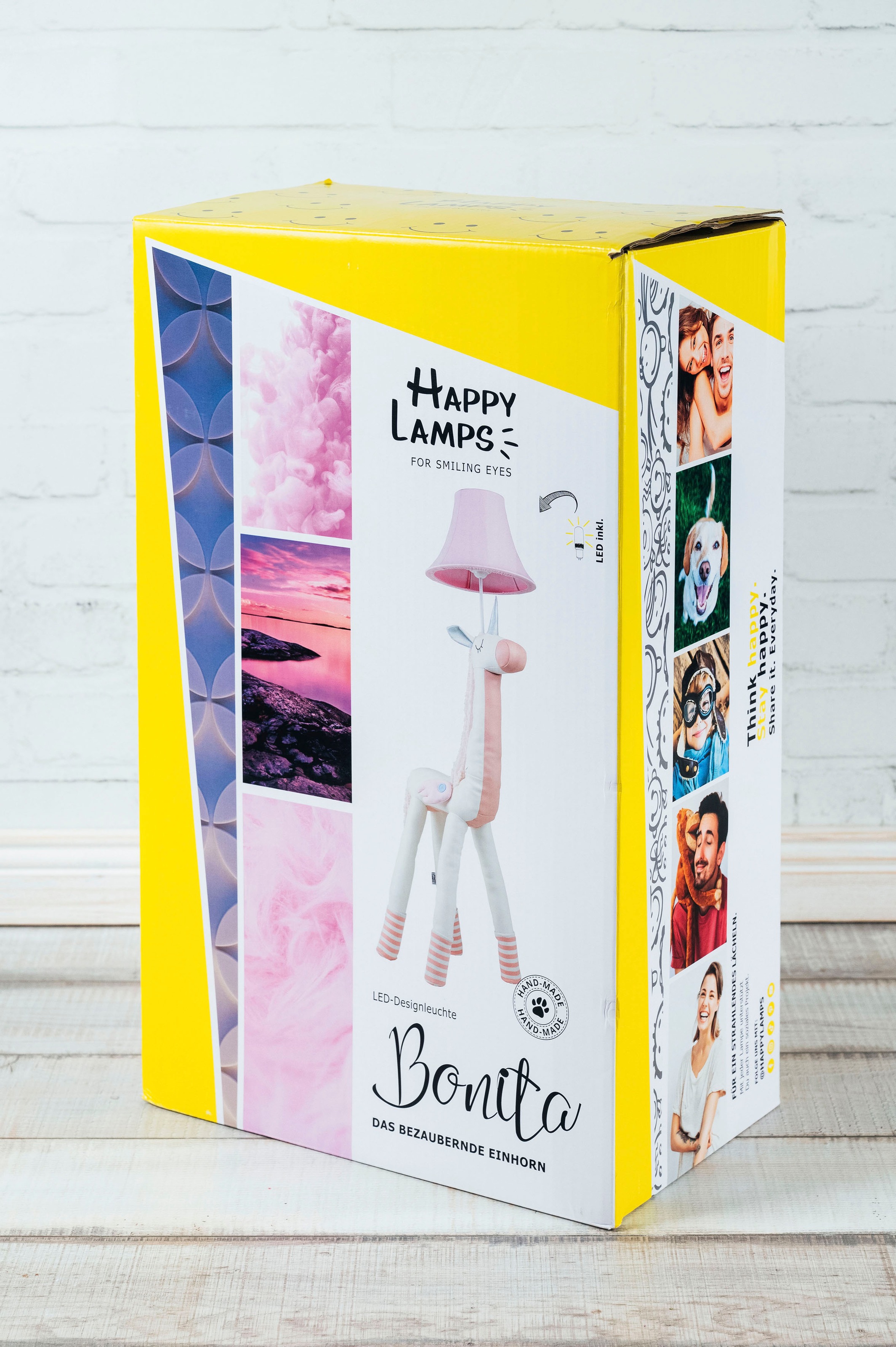 Happy Lamps for smiling eyes LED Stehlampe »Bonita das Einhorn«, 1 flammig, Leuchtmittel GU 5,3 | LED fest integriert, Hochwertig, Einzigartig