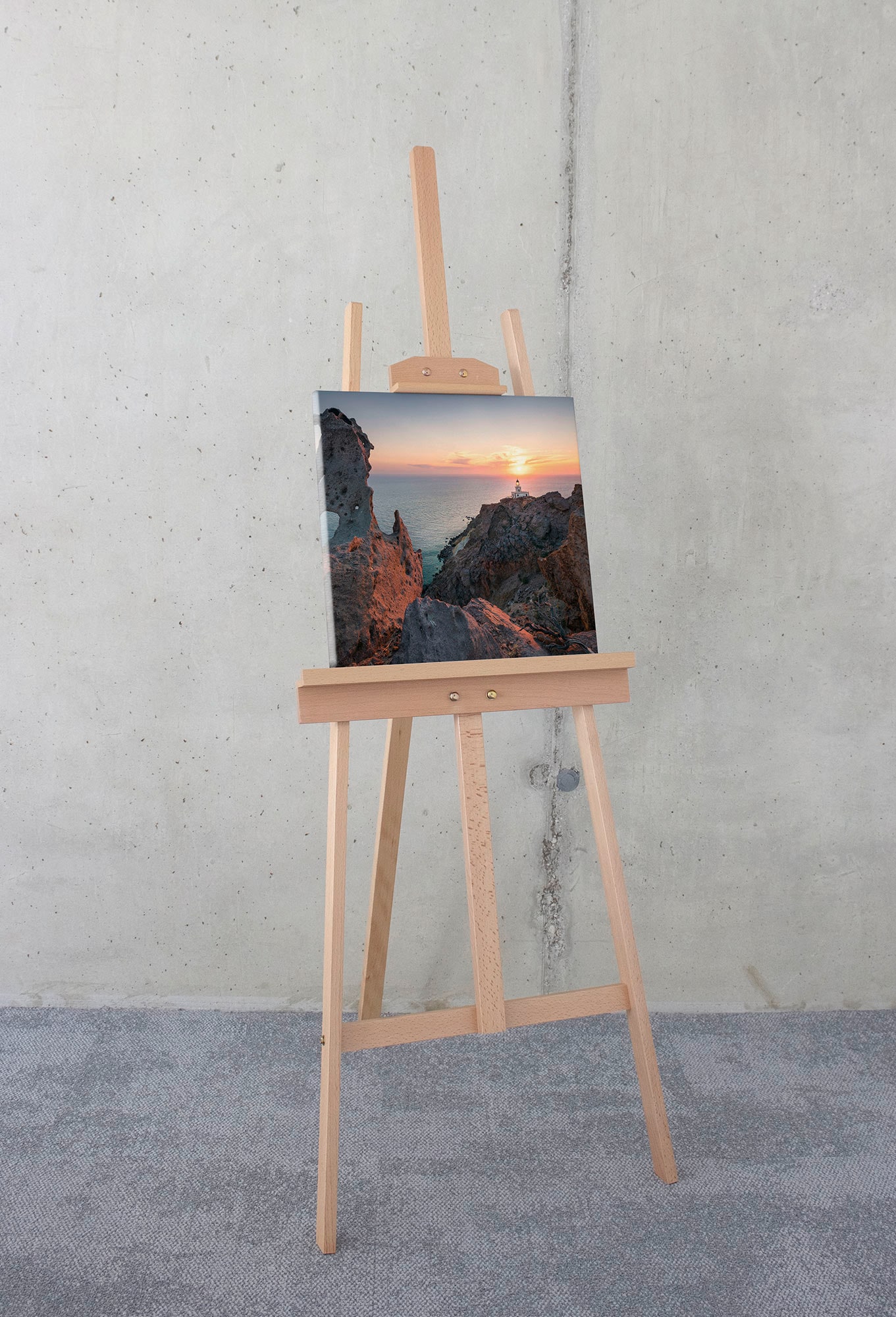 Komar Leinwandbild »Lighthouse - Größe 40 x 40 cm«, Baum-Blätter-Natur-Berge-Blumen-Foto-Jahreszeiten-Landschaft-Meer-Strand-Palmen, (Packung, 1 St.), Keilrahmenbild mi Echtholzrahmen