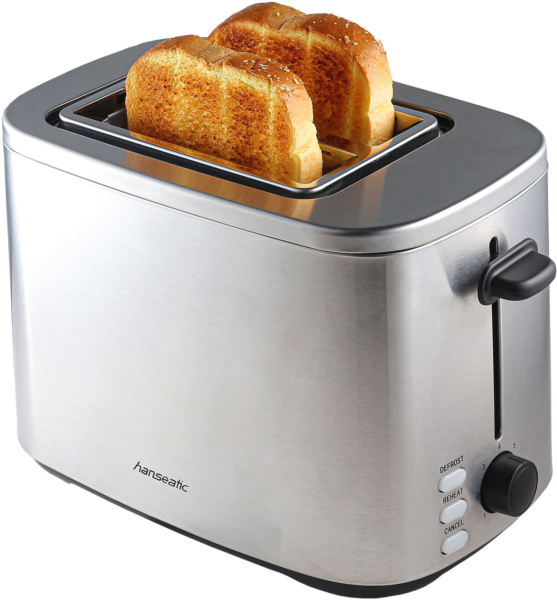 Hanseatic Toaster »HT8007SD«, 2 kurze Schlitze, 800 W, mit Brötchenaufsatz