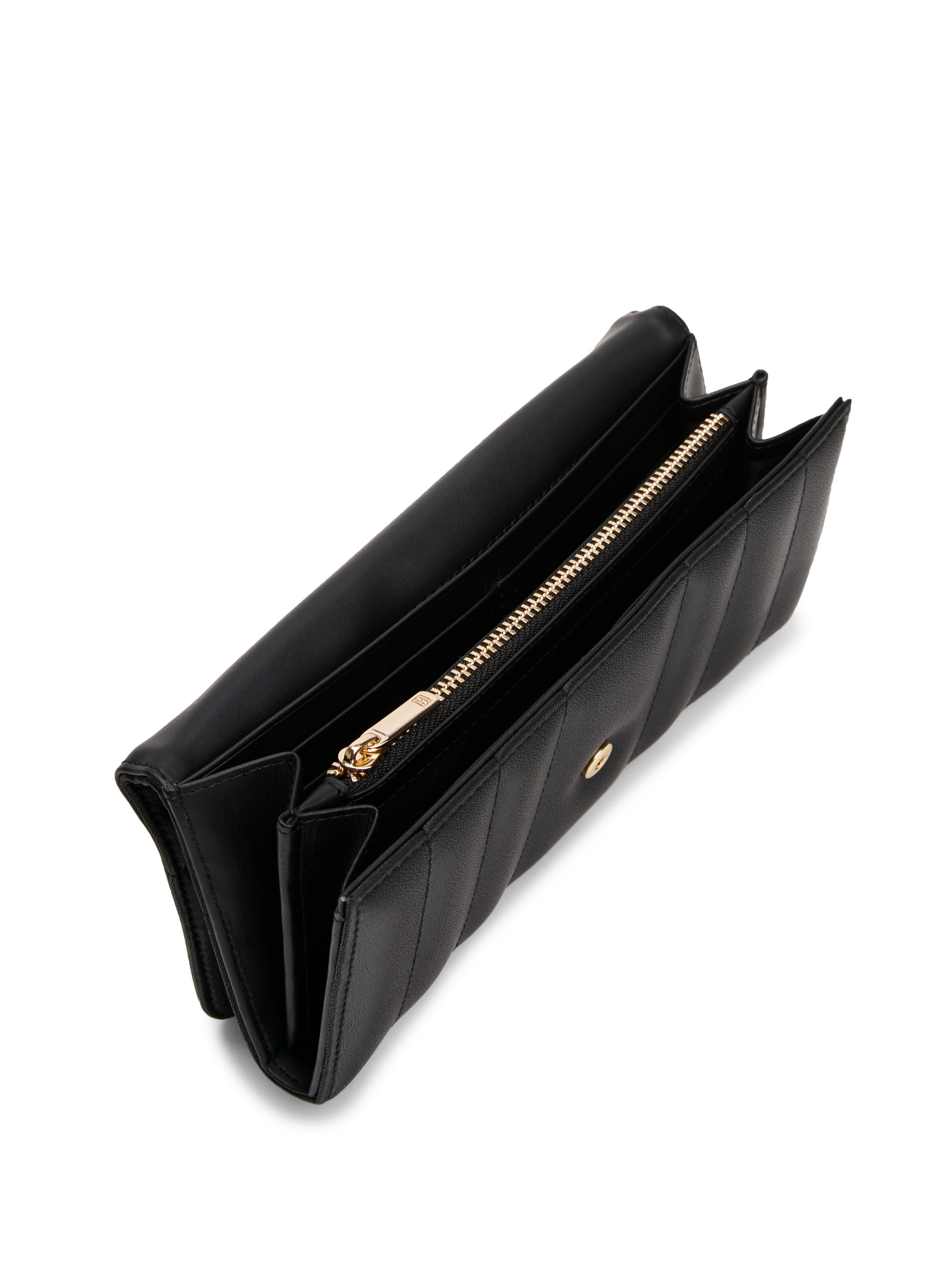 Tommy Hilfiger Geldbörse »TH FEMININE LRG FLAP«, Damen-Geldbeutel, Portemonnaie mit goldfarbenem TH-Schmuckelement