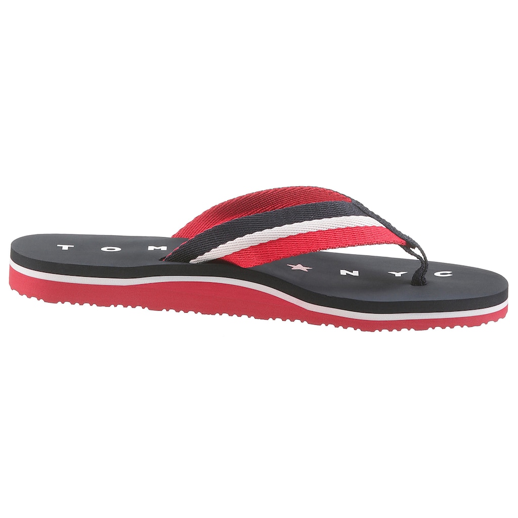 Tommy Hilfiger Zehentrenner »TOMMY LOVES NY BEACH SANDAL«