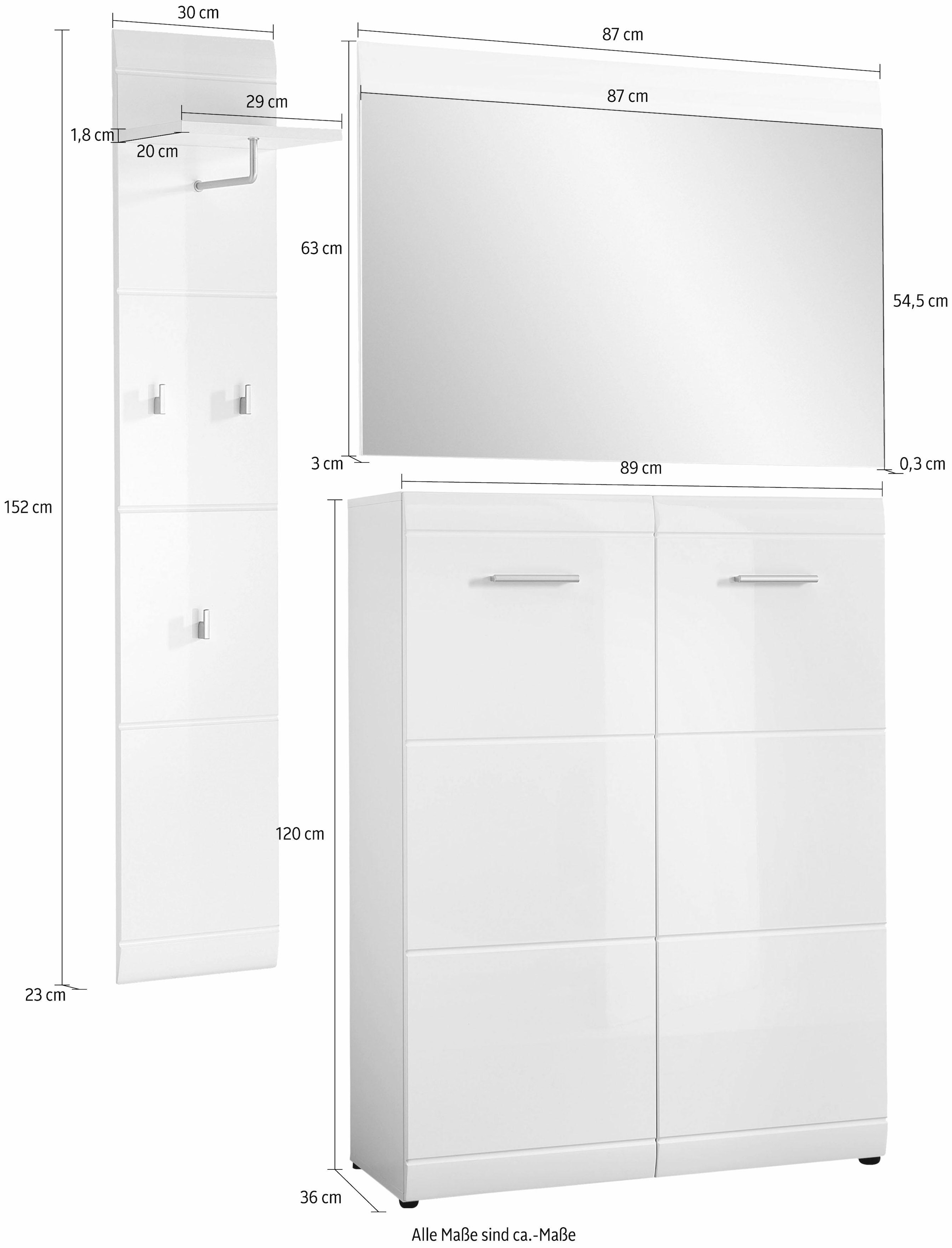 GERMANIA Garderoben-Set »Adana«, (Set, 3 St.)