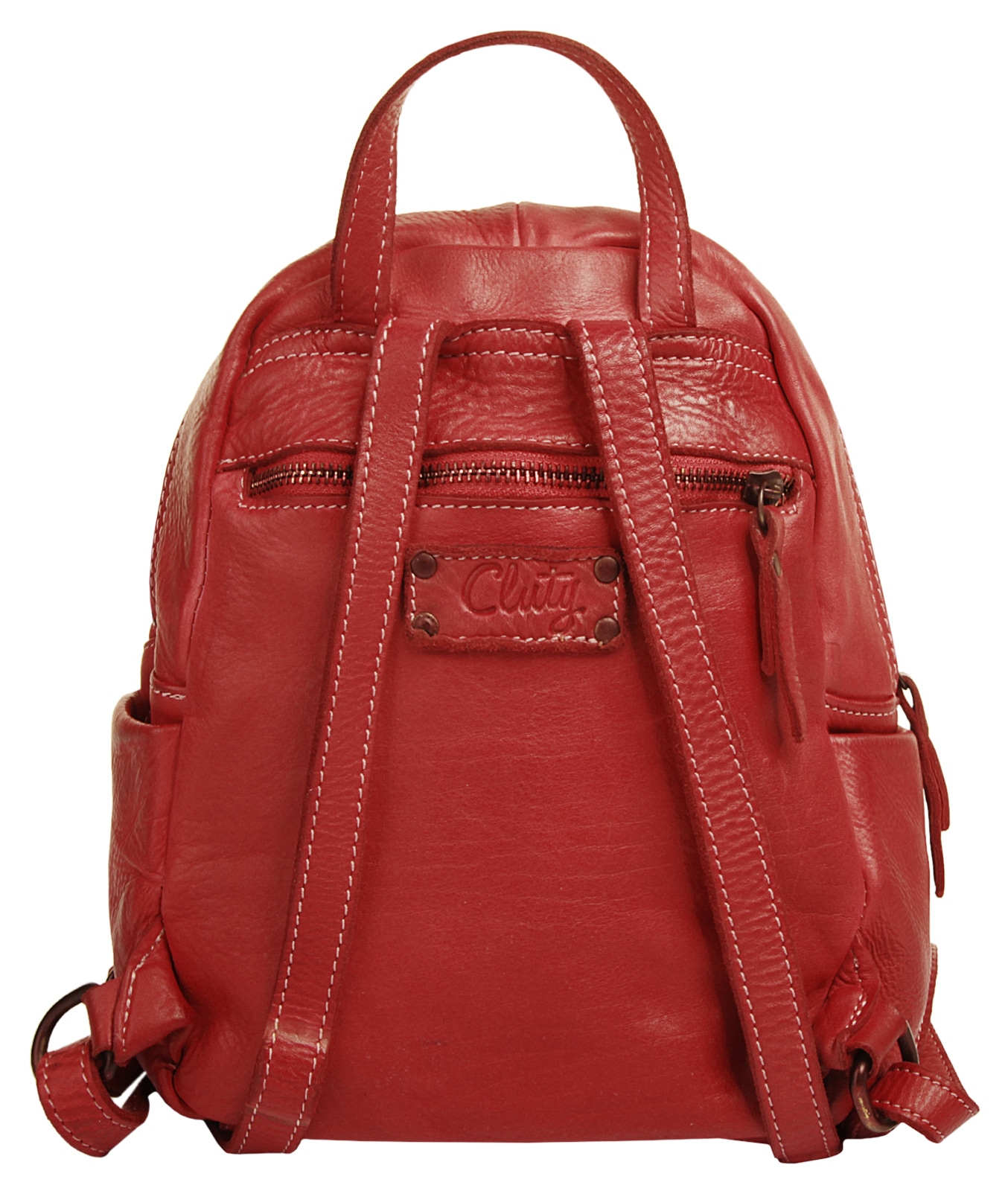 Cluty Cityrucksack, echt Leder, Made in Italy