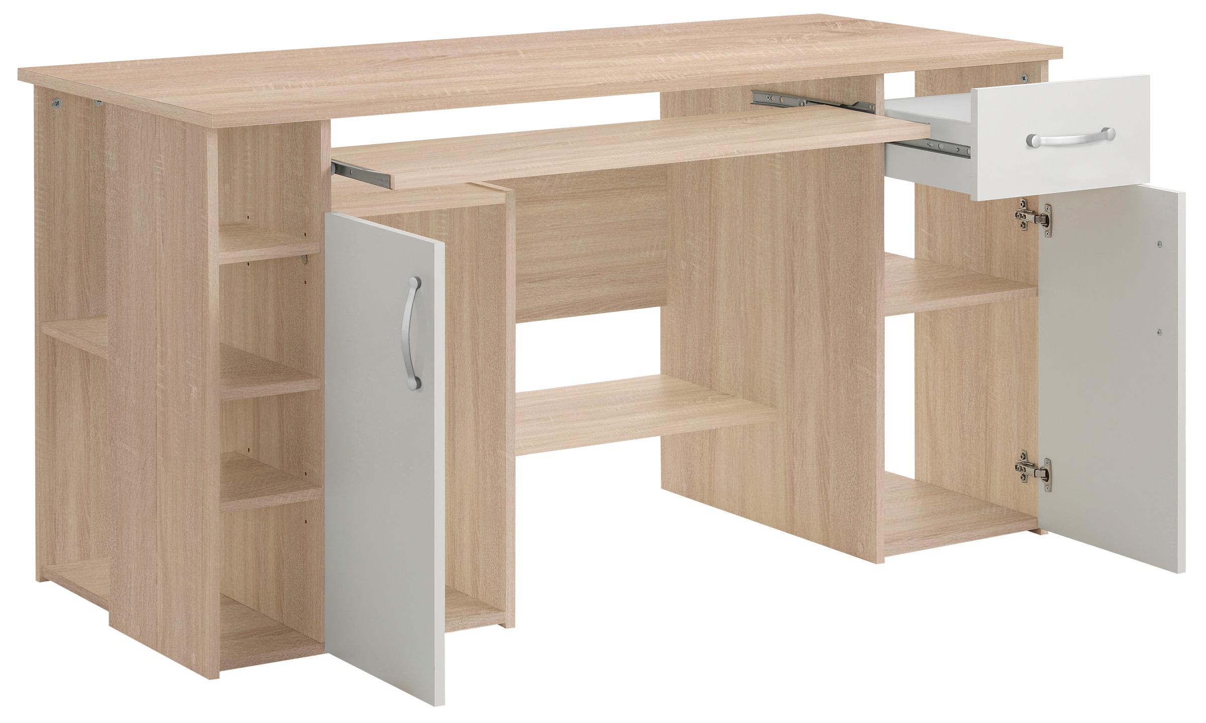 VOGL Möbelfabrik Schreibtisch »Tim mit seitlich offenen Fächern & Tastatura günstig online kaufen