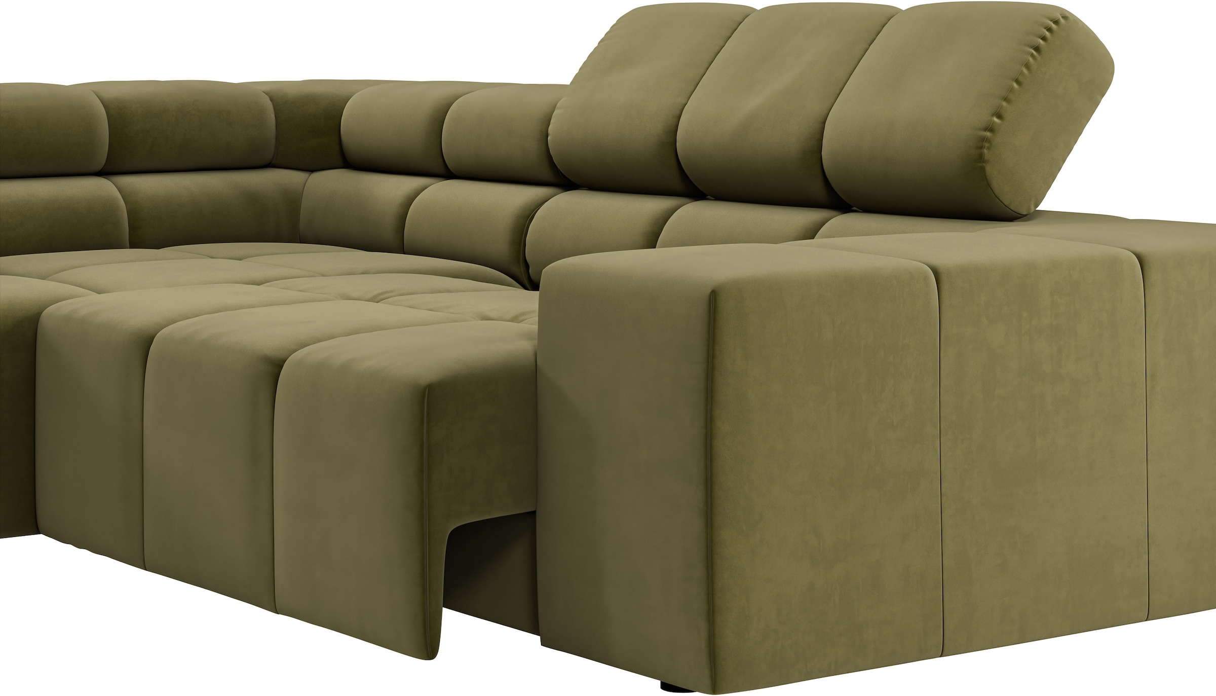 INOSIGN Ecksofa »Ancona, incl. Kopfteilverstellung + 3 Zierkissen, L-Form, Breite 249cm«, wahlweise motorische Sitztiefenverstellung, B/T(H: 249/215/70 cm