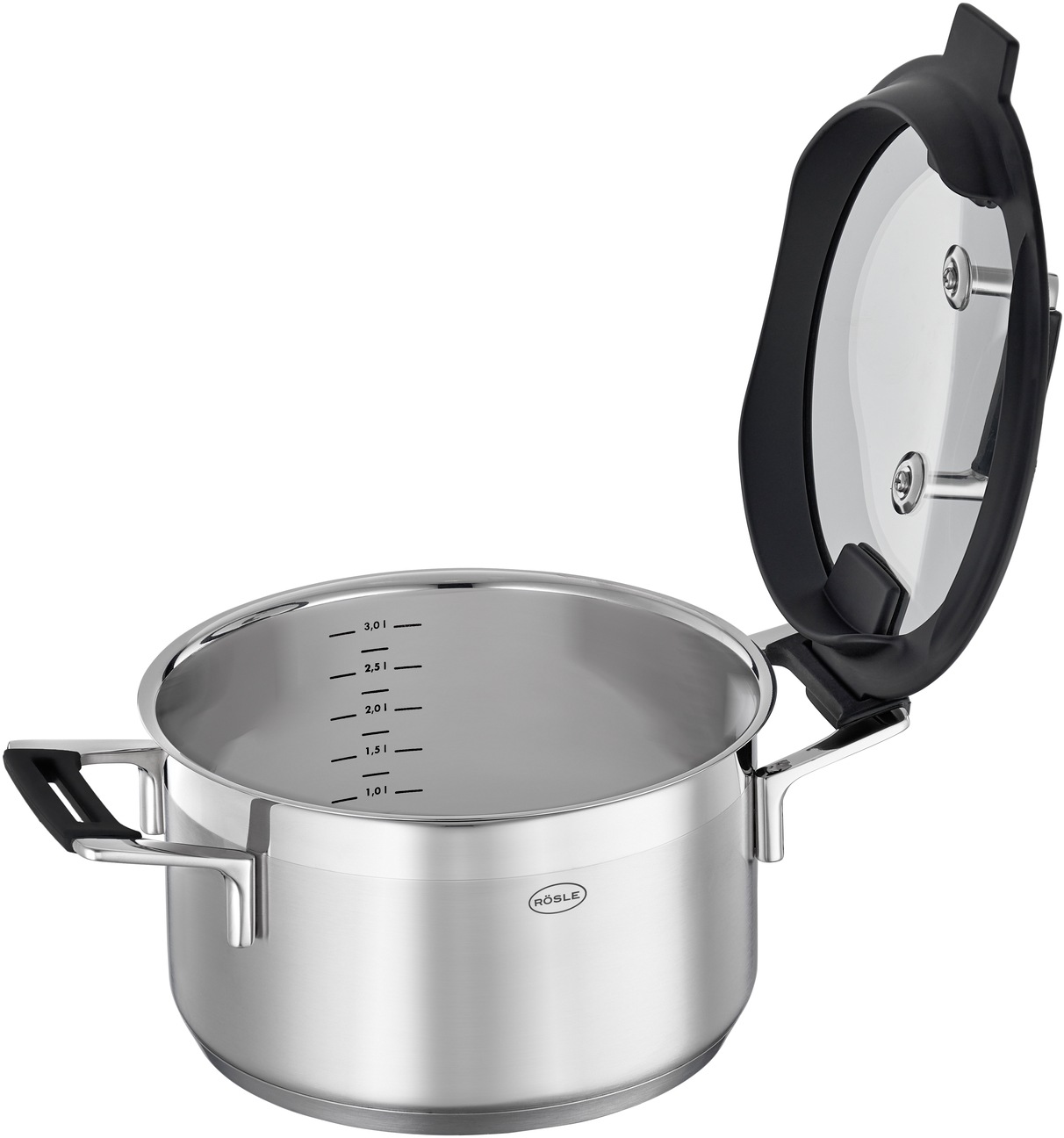 RÖSLE Topf-Set »SILENCE PRO« Edelstahl 18/10 Set, 1 Kochtopf Ø 16/20/24 cm, günstig online kaufen
