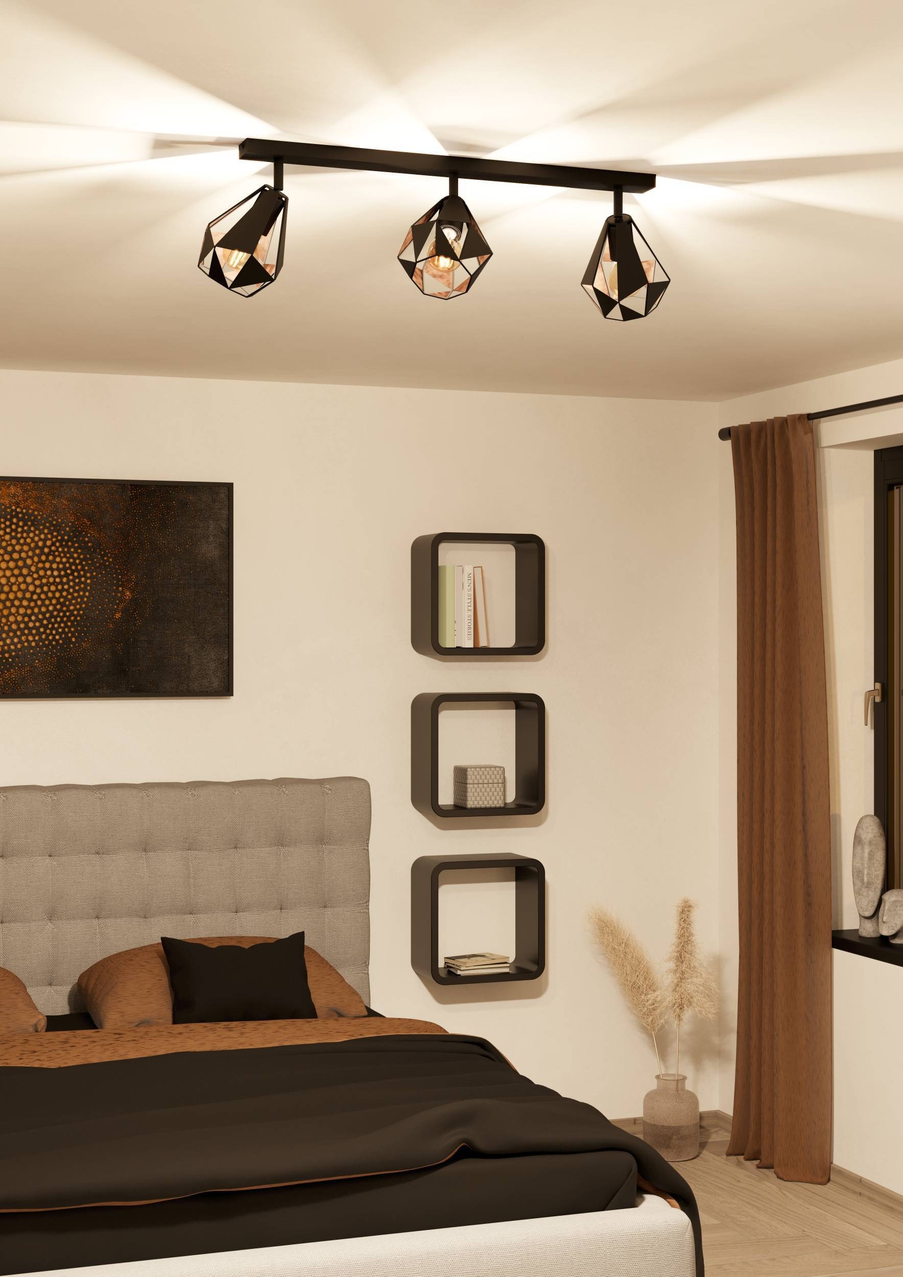 EGLO Deckenleuchte »Carlton 7 Deckenlampe, stahl, Vintage, Industrial Retro günstig online kaufen