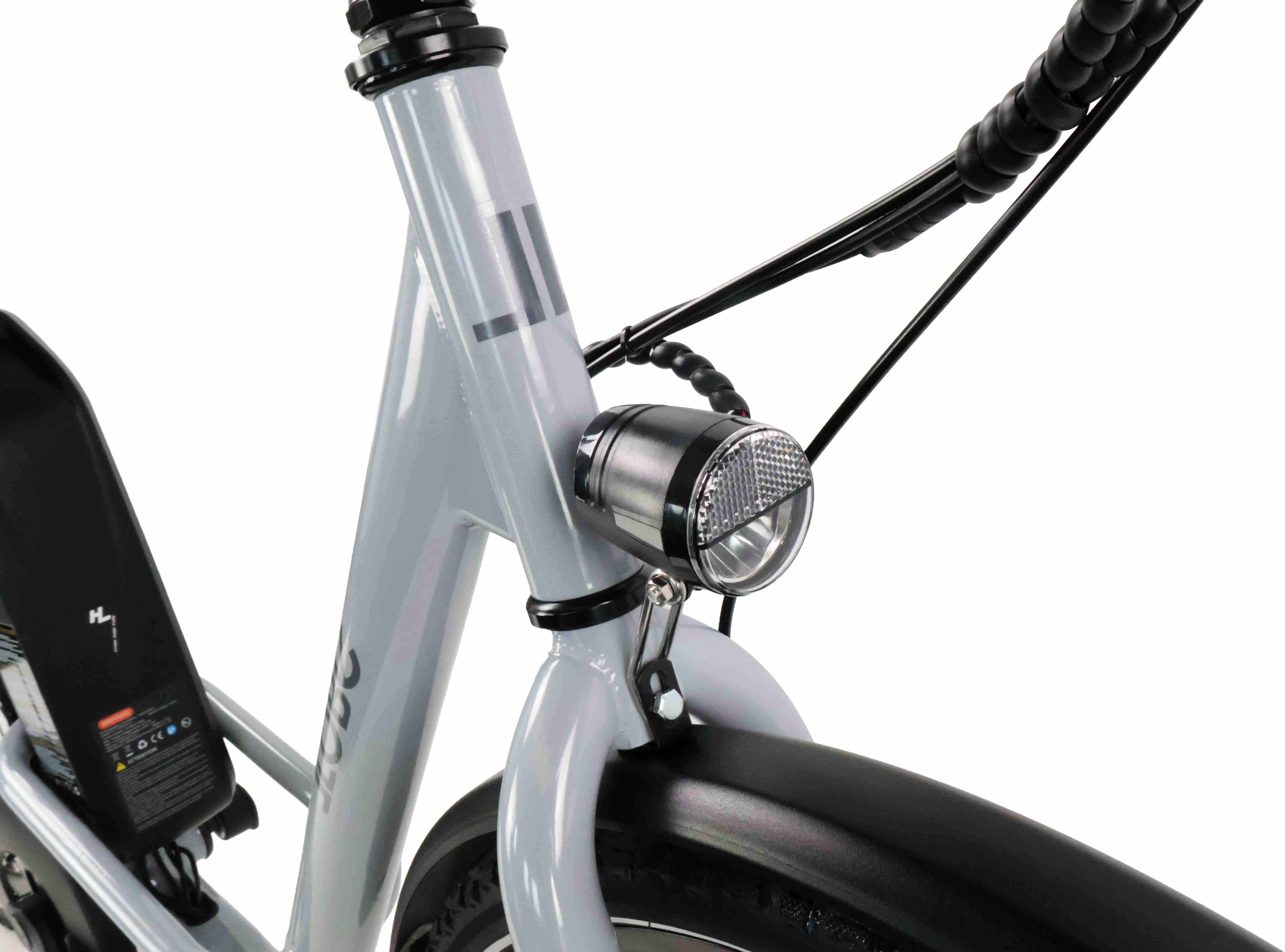 LLobe »City E-Bike 26" Town Compact, grau« 7 Gang Kettenschaltung Heckmotor 250 W